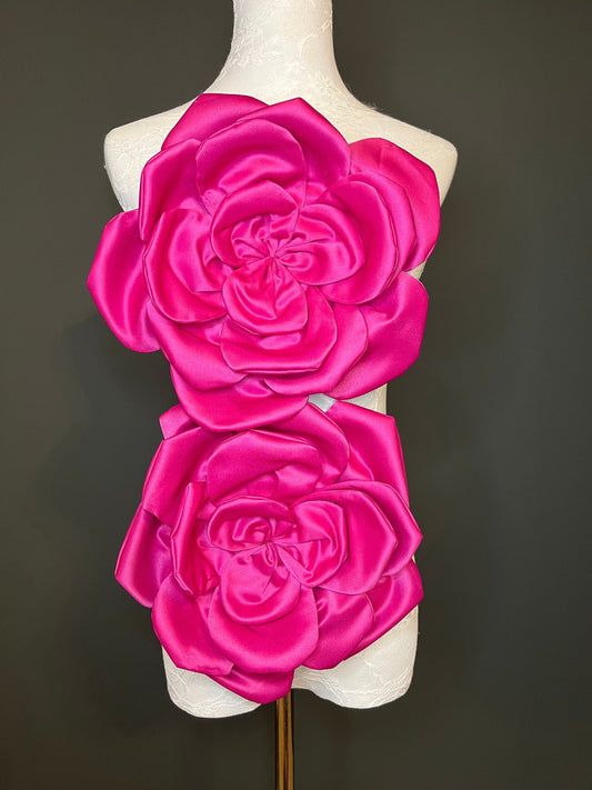 Oversized Large Corsage Flower, Cerise, 9 colours, 11” Wide, 27cm, Pin on Corsage, Bridal, Clothing, Dress, Hat, Accessory, FAN Design