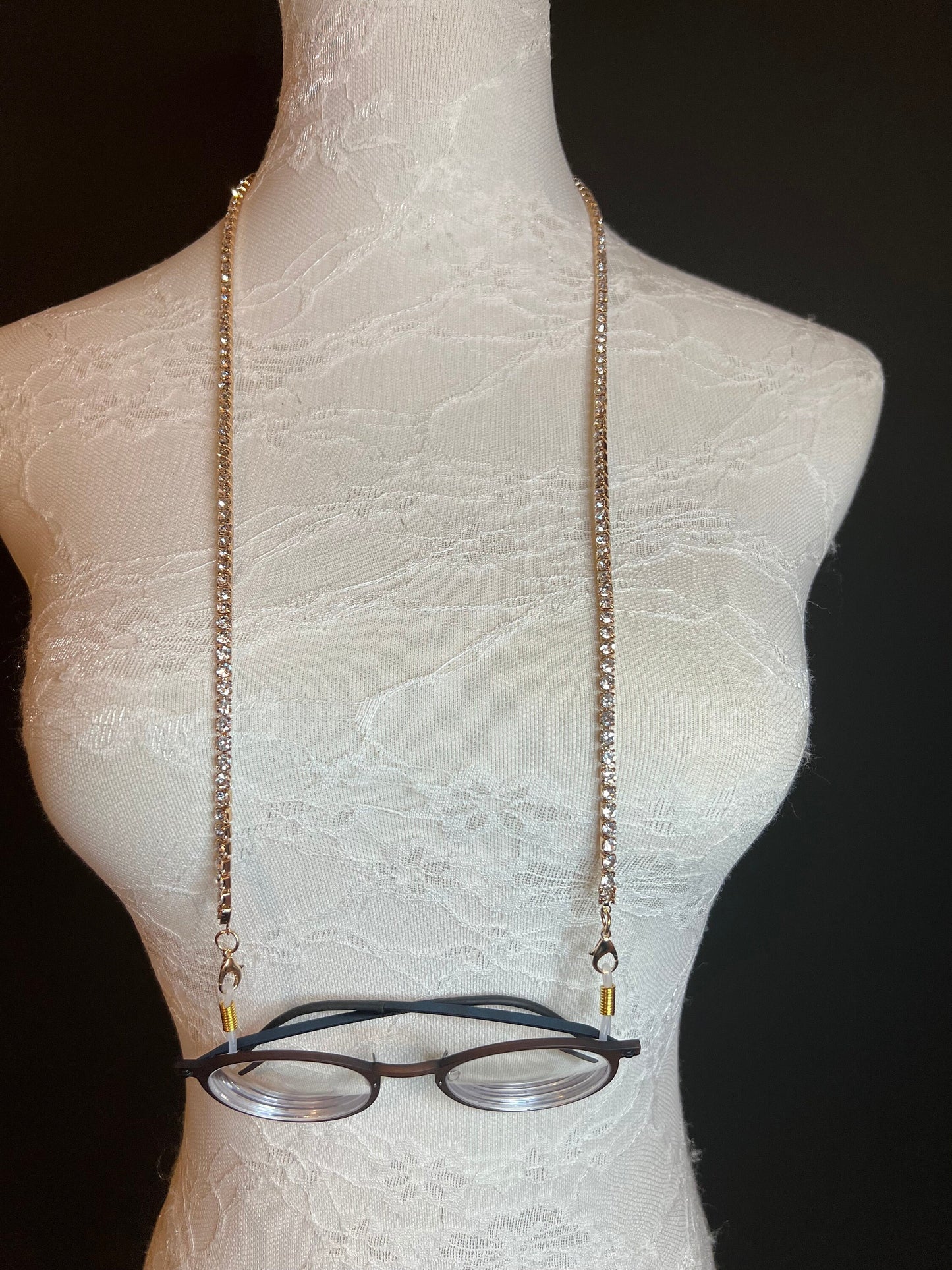 Glasses chain, Spectacles Chain, Rhinestone glasses chain, silver, gold, men’s, ladies, children’s, handmade