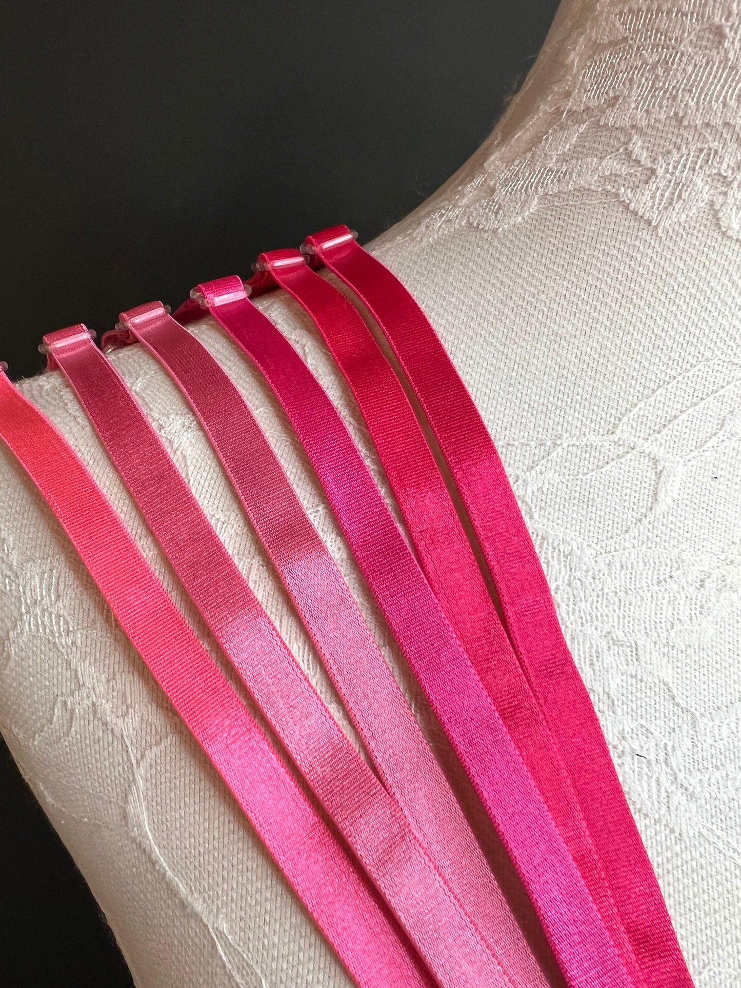 6mm, 10mm, Bra Straps, 6mm, 10mm Bra Elastic, Sewing Bra Straps, 82 Colours, Adjustable, Sew on, Lingerie, Bra Making, Crafts, Red, Pink