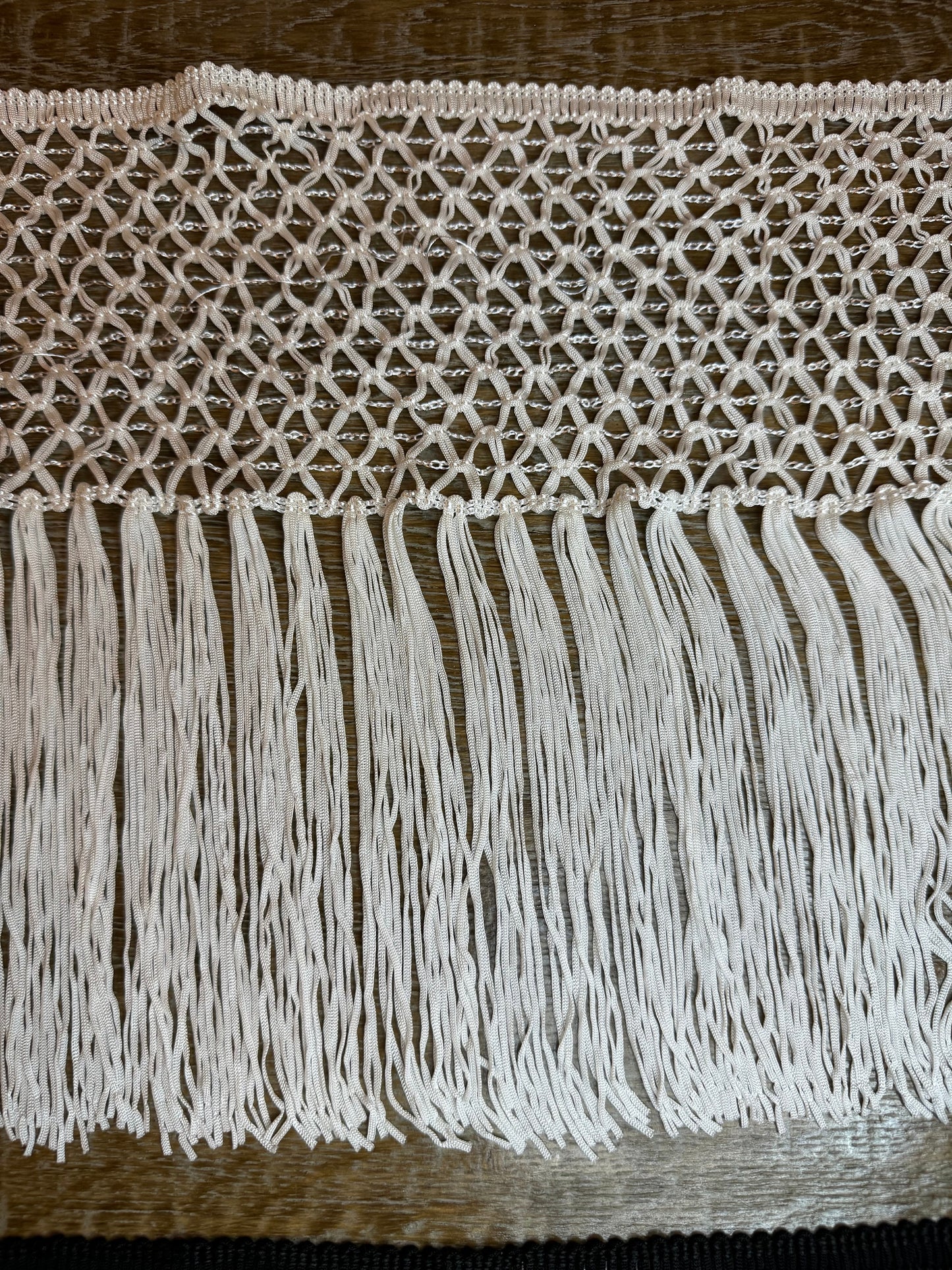 11" Rayon Fringe Trim, Black or Ivory, UK Made
