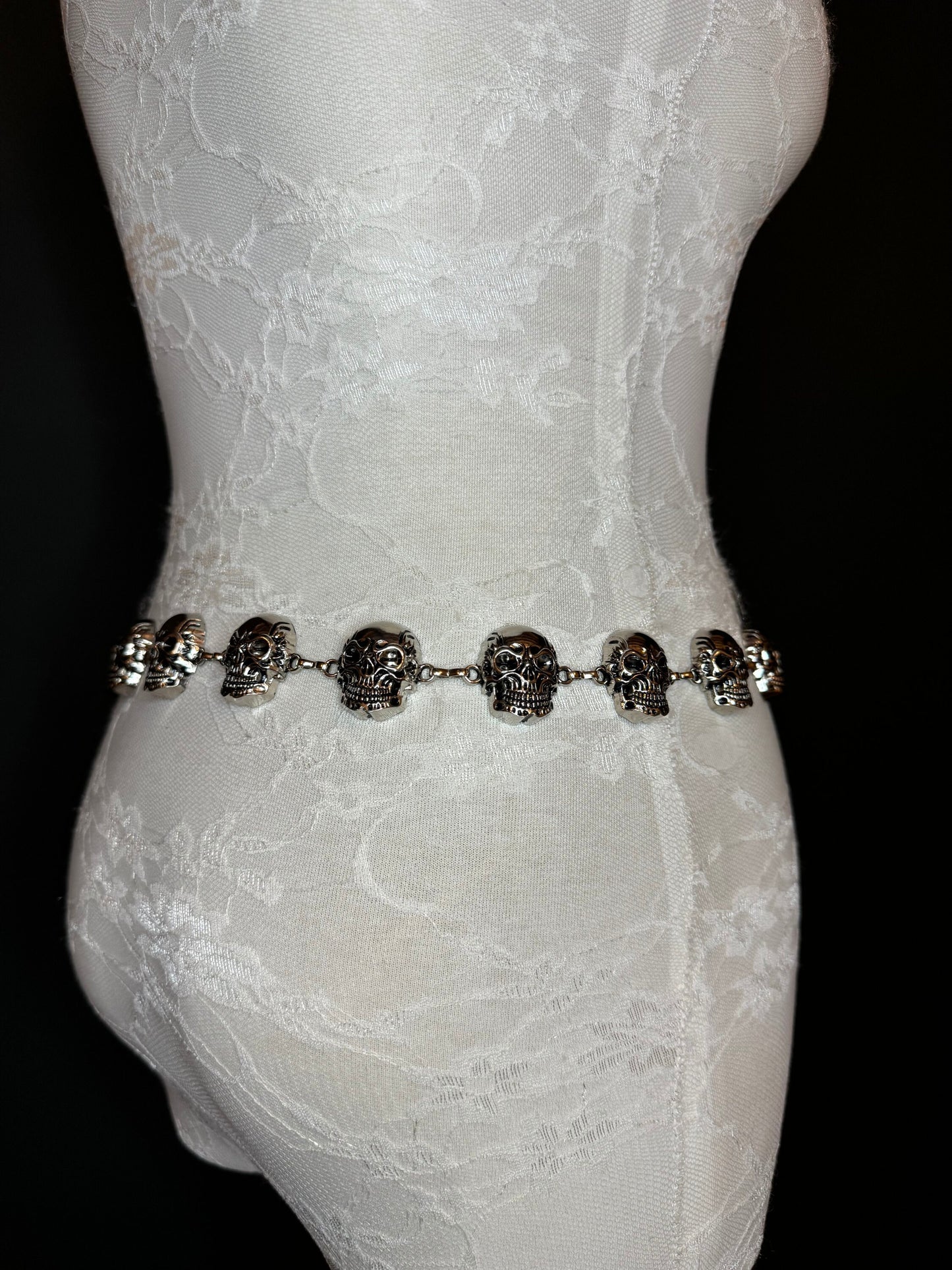X-long Skull Belt, Metal Skull Belt, Teen Sizes, Size 18”-60”, Fan Design, Punk, Gothic, Rock, Motor Biker Metal belt, Fashion Accessory