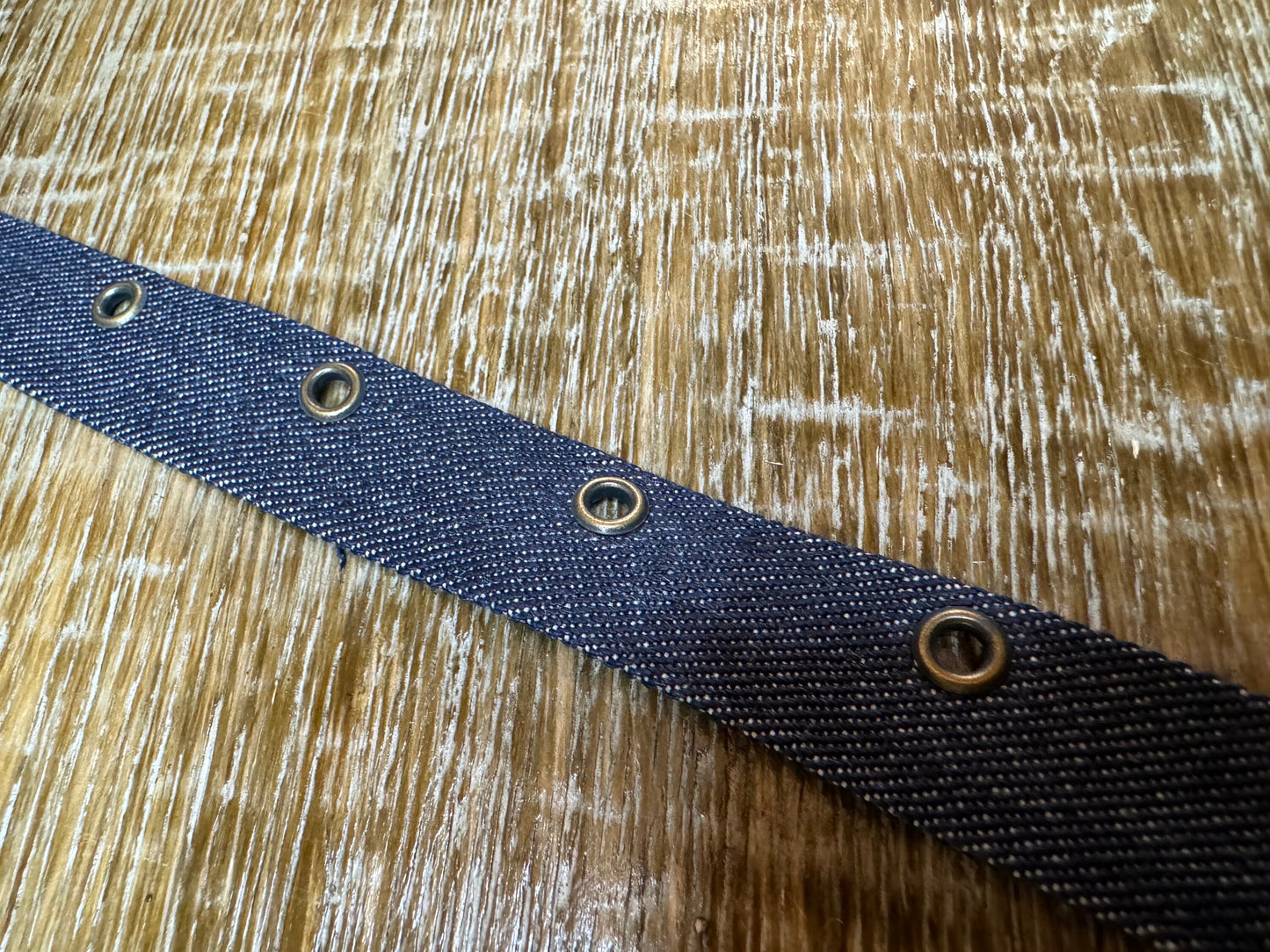 Denim Eyelet tape, Denim Blue Fabric Eyelet Tape, 3/4” Wide, 2cm Wide, Antique Brass Eyelets, Corsets, Crafts, Clothing, FAN Exclusive