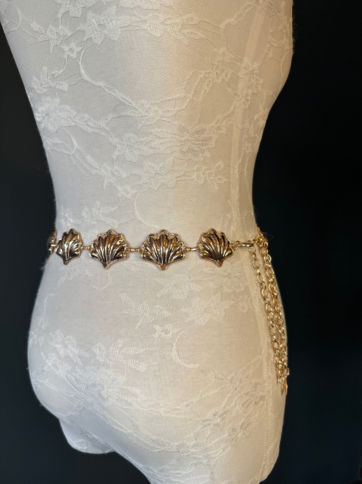 X-long Shell Design Belt, Metal Ring Belt, Teen Sizes, UK Size 18”-60”, Fan Design, Fan Collection, Gold Belt, Silver, Resortwear, Swimwear