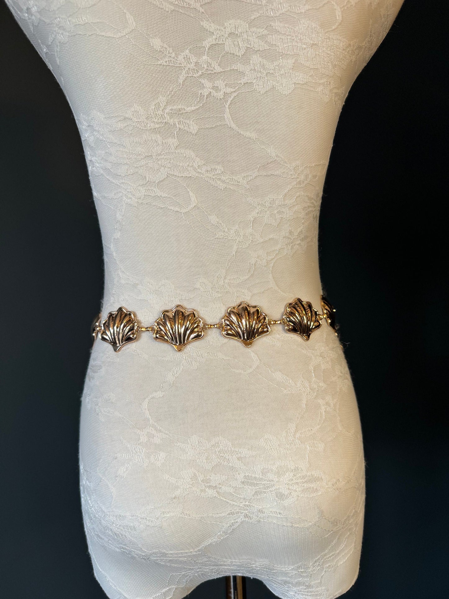 X-long Shell Design Belt, Metal Ring Belt, Teen Sizes, UK Size 18”-60”, Fan Design, Fan Collection, Gold Belt, Silver, Resortwear, Swimwear
