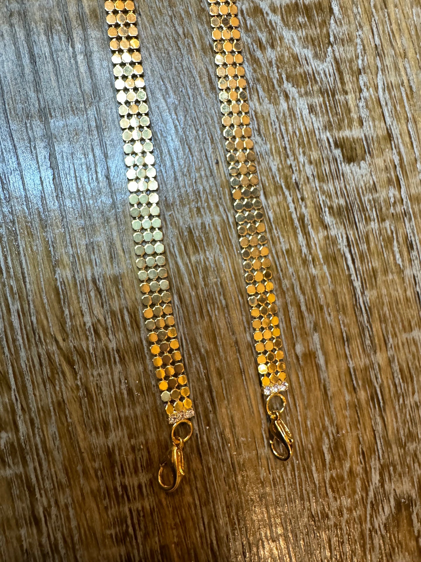 Gold Metal Chainmail Bra Strap, 1 pair Detachable Replacement, 11 inch