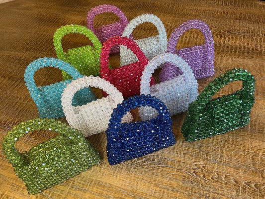 Handbag, Translucent Crystal Faceted Beads, FAN Apparel, 11 Colours, Gift, Unique Design, Fashionable Handbag, FAN Exclusive