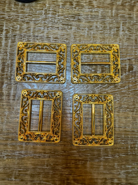 Engraved Gold Plastic Buckle