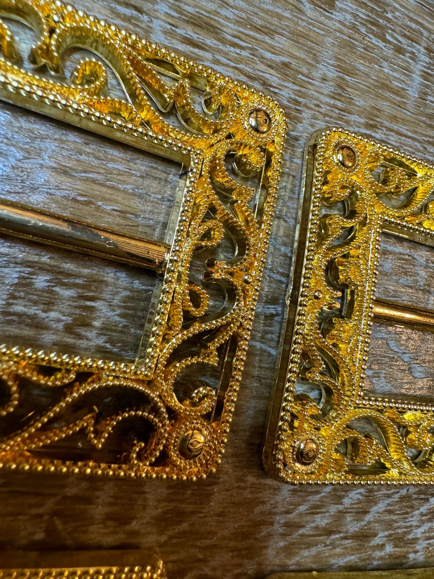 Engraved Gold Plastic Buckle