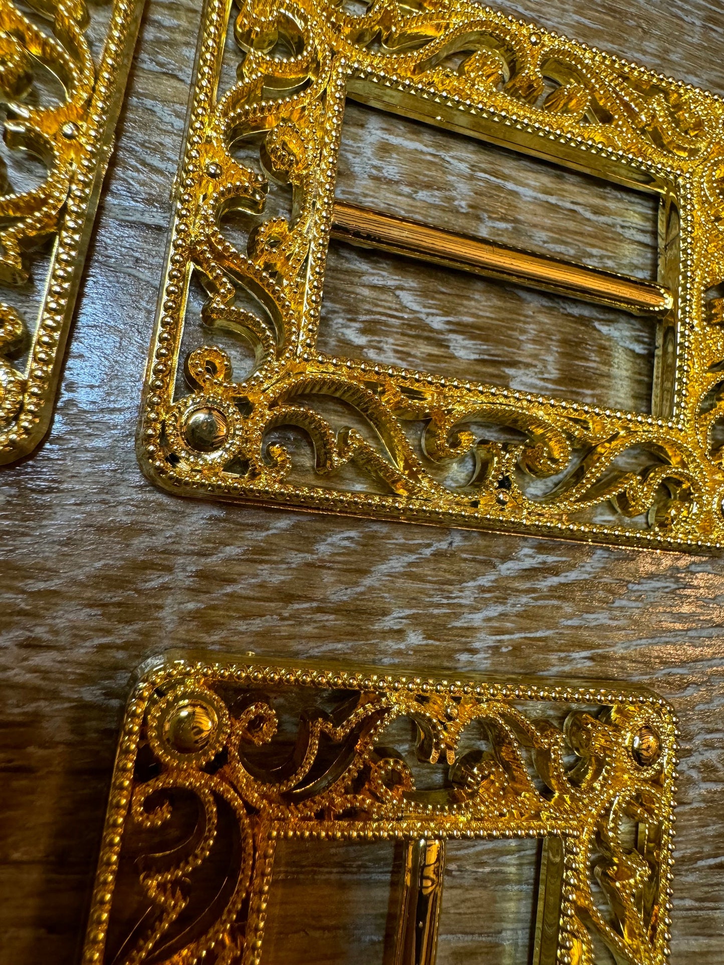 Engraved Gold Plastic Buckle