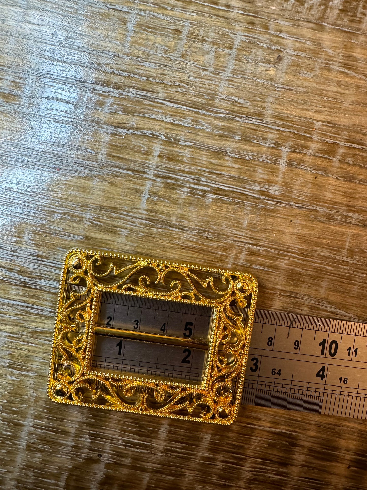 Engraved Gold Plastic Buckle