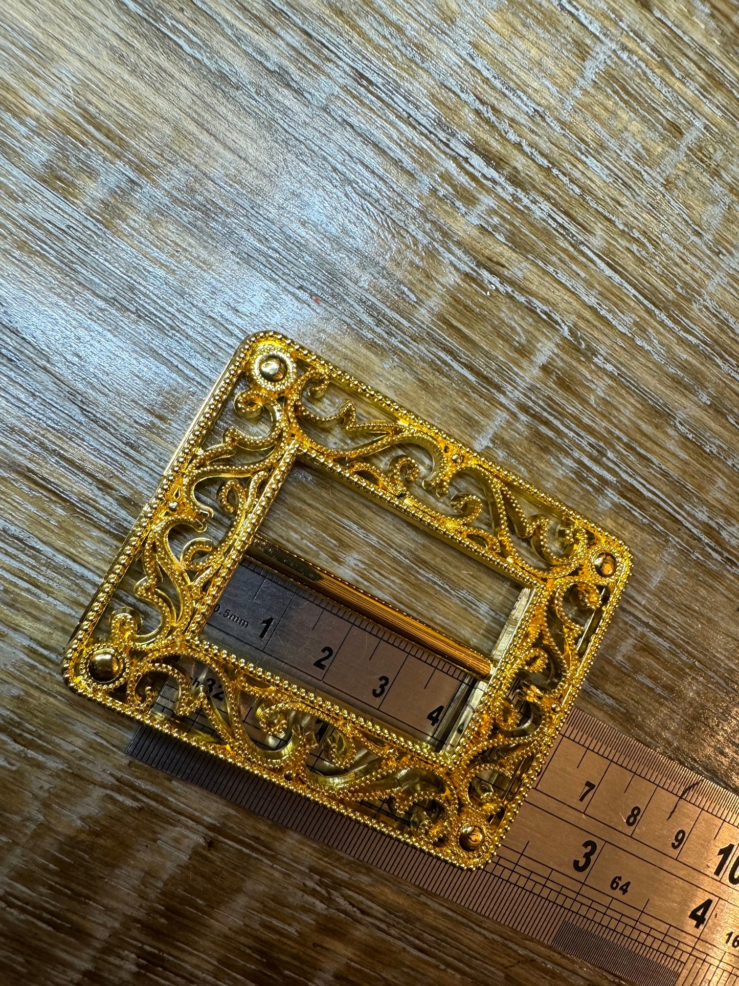 Engraved Gold Plastic Buckle