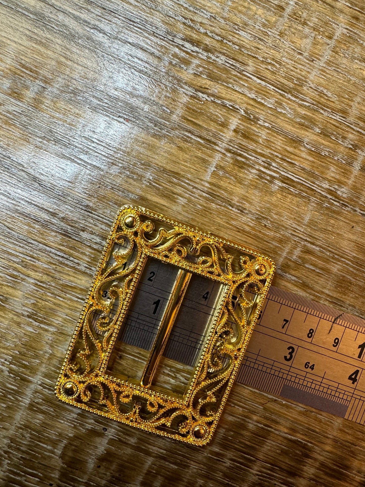 Engraved Gold Plastic Buckle