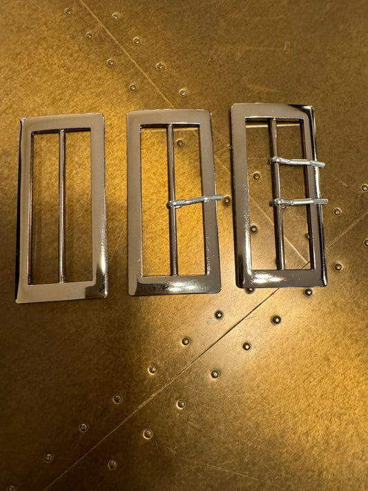95mm Metal Buckle with Prong, Belt Buckle, Silver Buckle 95mm x 45mm, Belt Buckle, Slide Buckle, Swimwear, Clothing