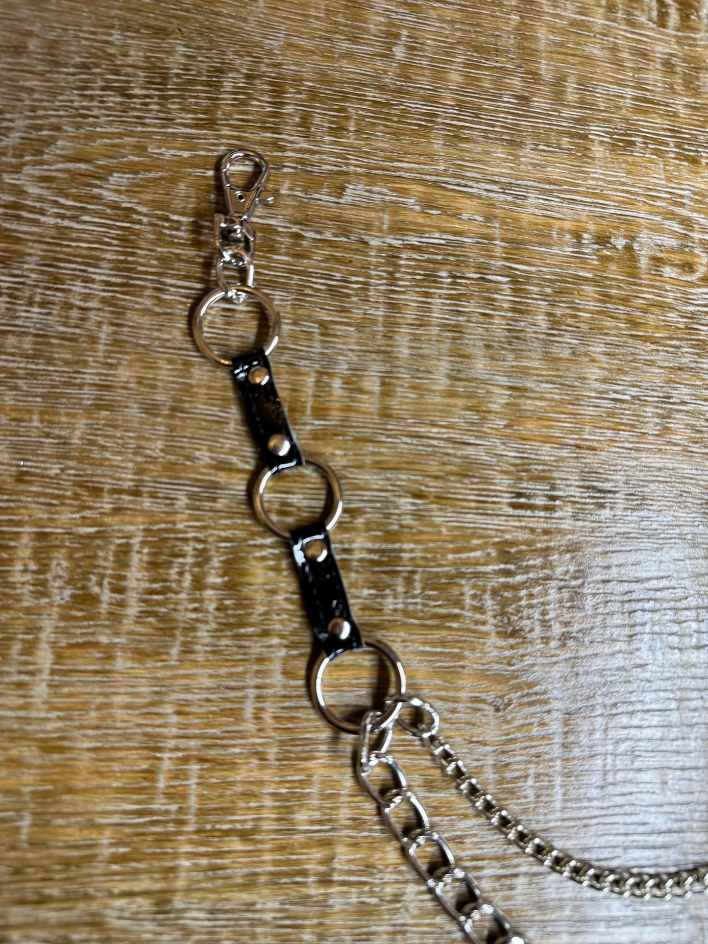 Layered Silver Jeans Chains, Street Punk Fashion, Six Sizes