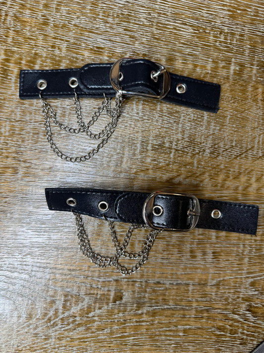Kilt Strap, Silver Buckle, Hanging Chain, Pink, Festival, Craft, Bags, Dress, Matt Black, High Quality, Clothing