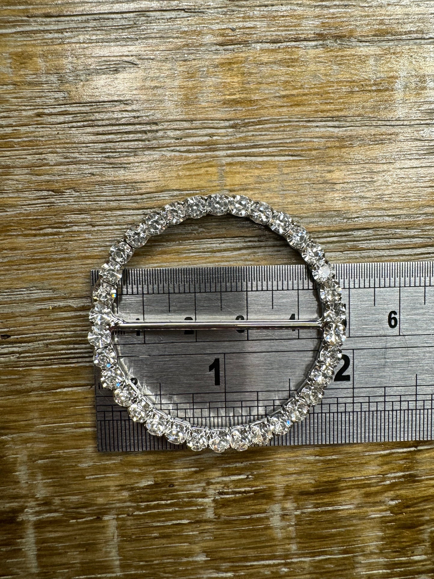 Rhinestone Buckle, Silver Diamanté Buckle, 2” Buckle, 5cm Round, Slider Buckle, Belt Buckle, Crafts, Cards, Buckle
