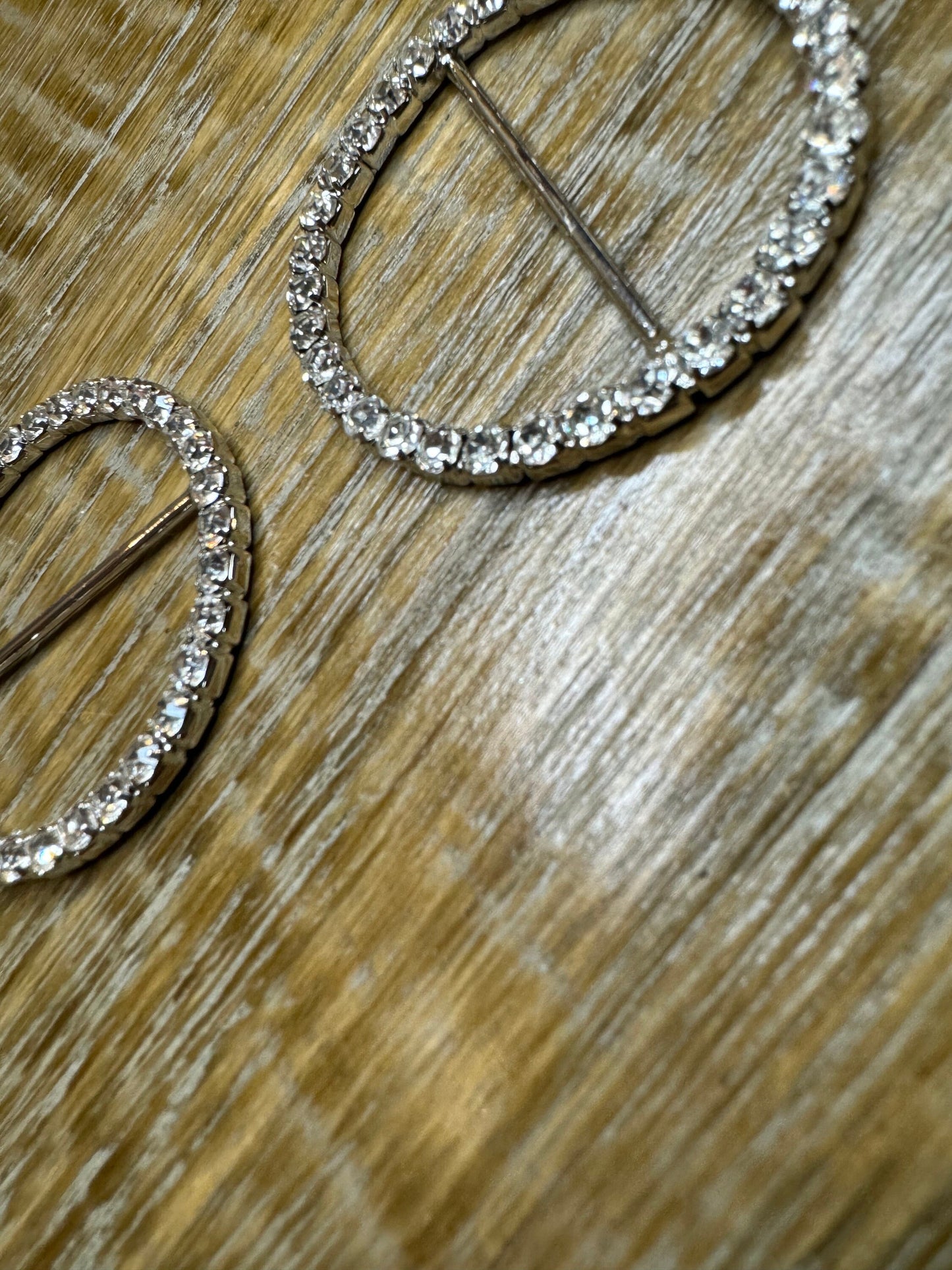Rhinestone Buckle, Silver Diamanté Buckle, 2” Buckle, 5cm Round, Slider Buckle, Belt Buckle, Crafts, Cards, Buckle