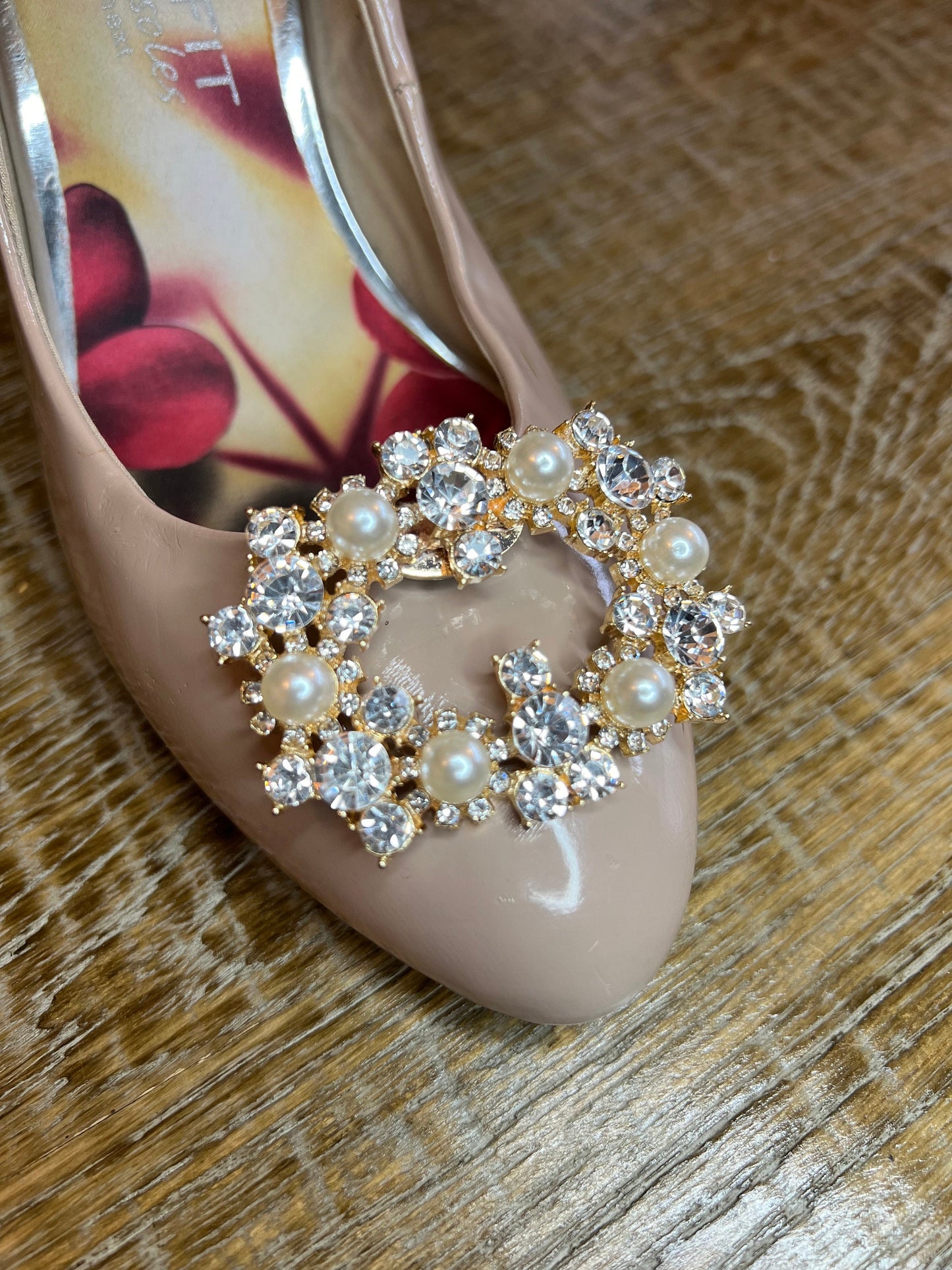 Rhinestone Pearl Shoe Clip, Bag Clip, Bridal, Bridesmaid, Party Silver Gold