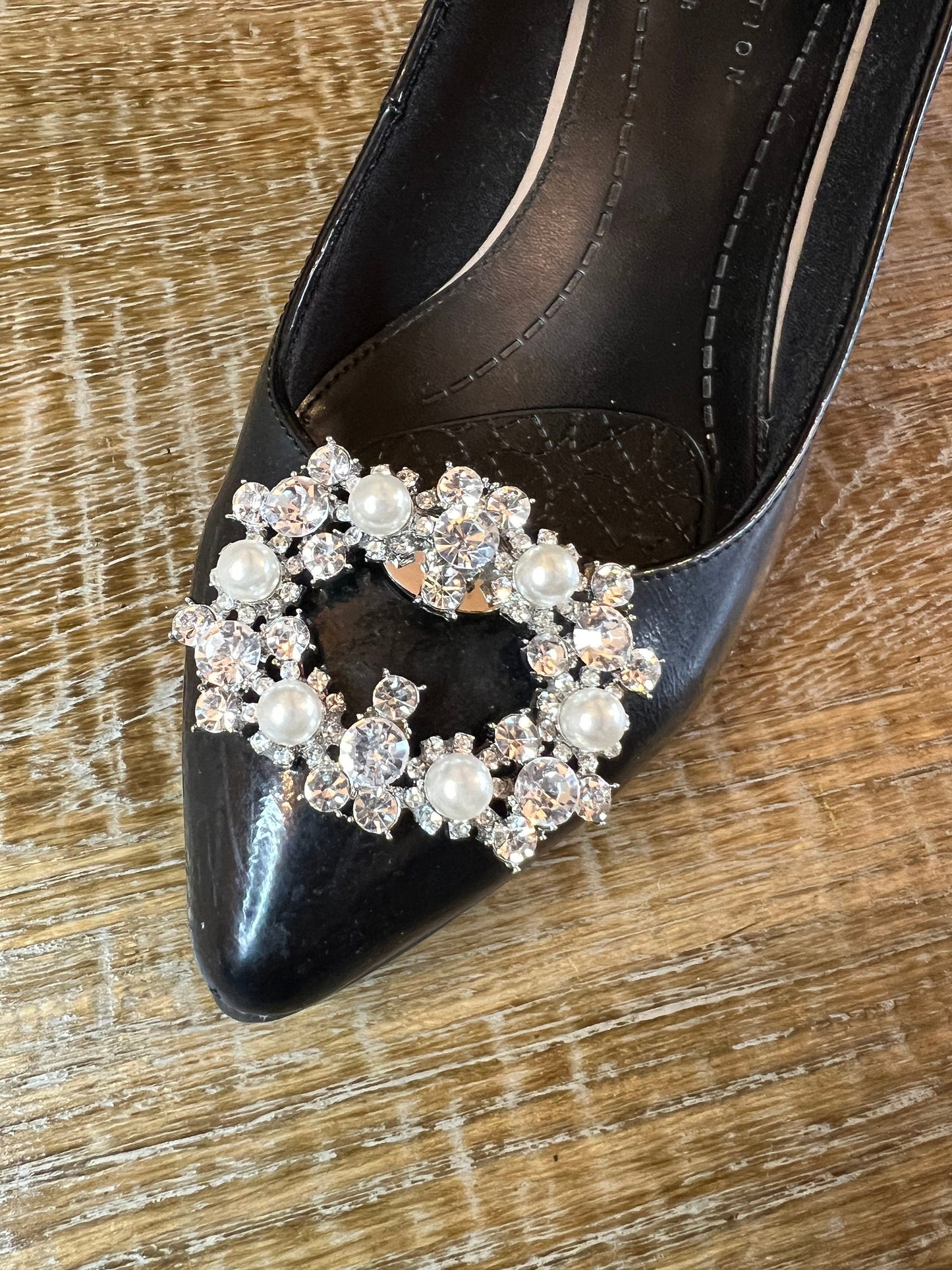 Rhinestone Pearl Shoe Clip, Bag Clip, Bridal, Bridesmaid, Party Silver Gold