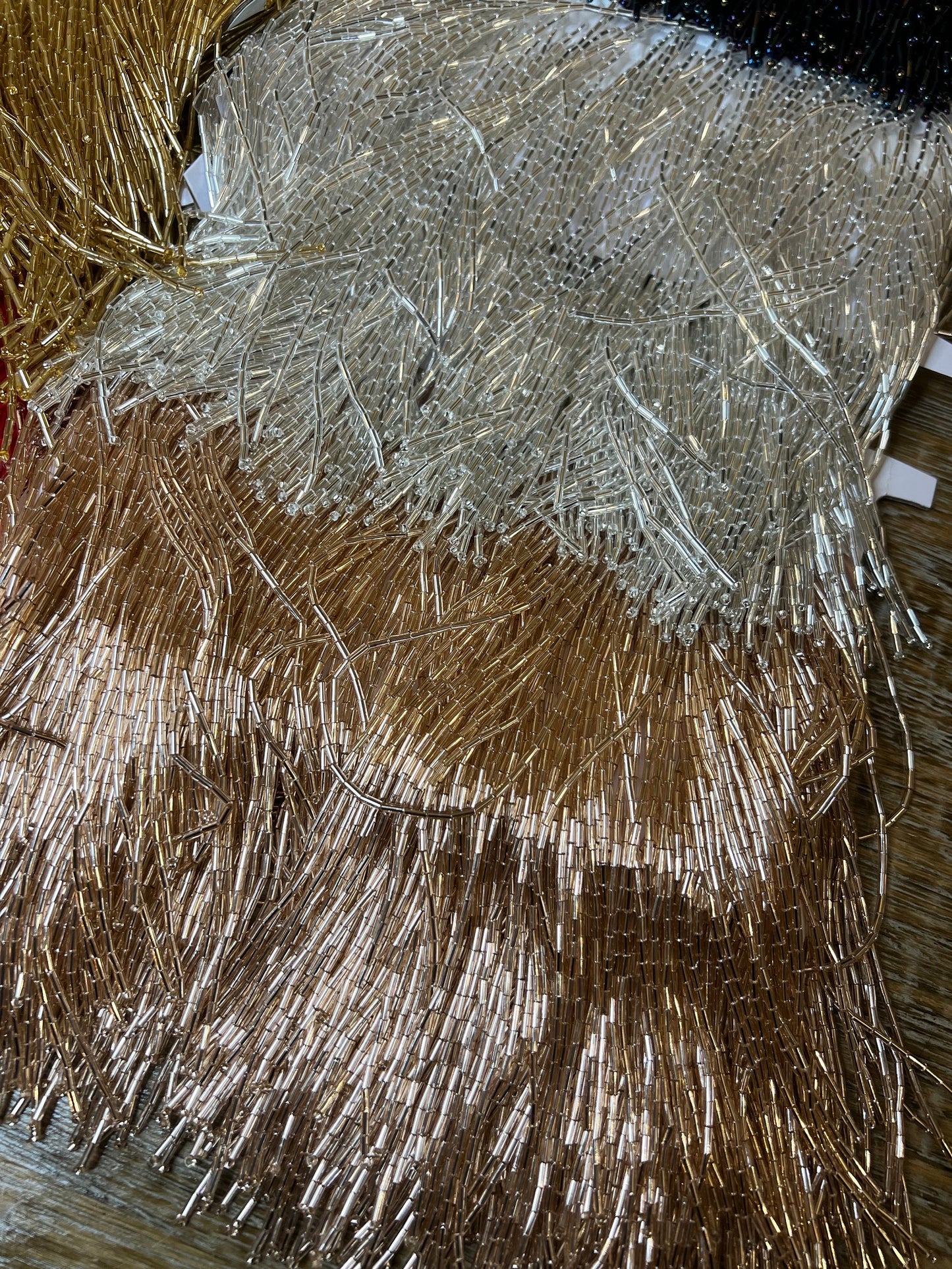 6" Glass Beaded Fringe, Sew-On Costume Trim, 10 Colour Options