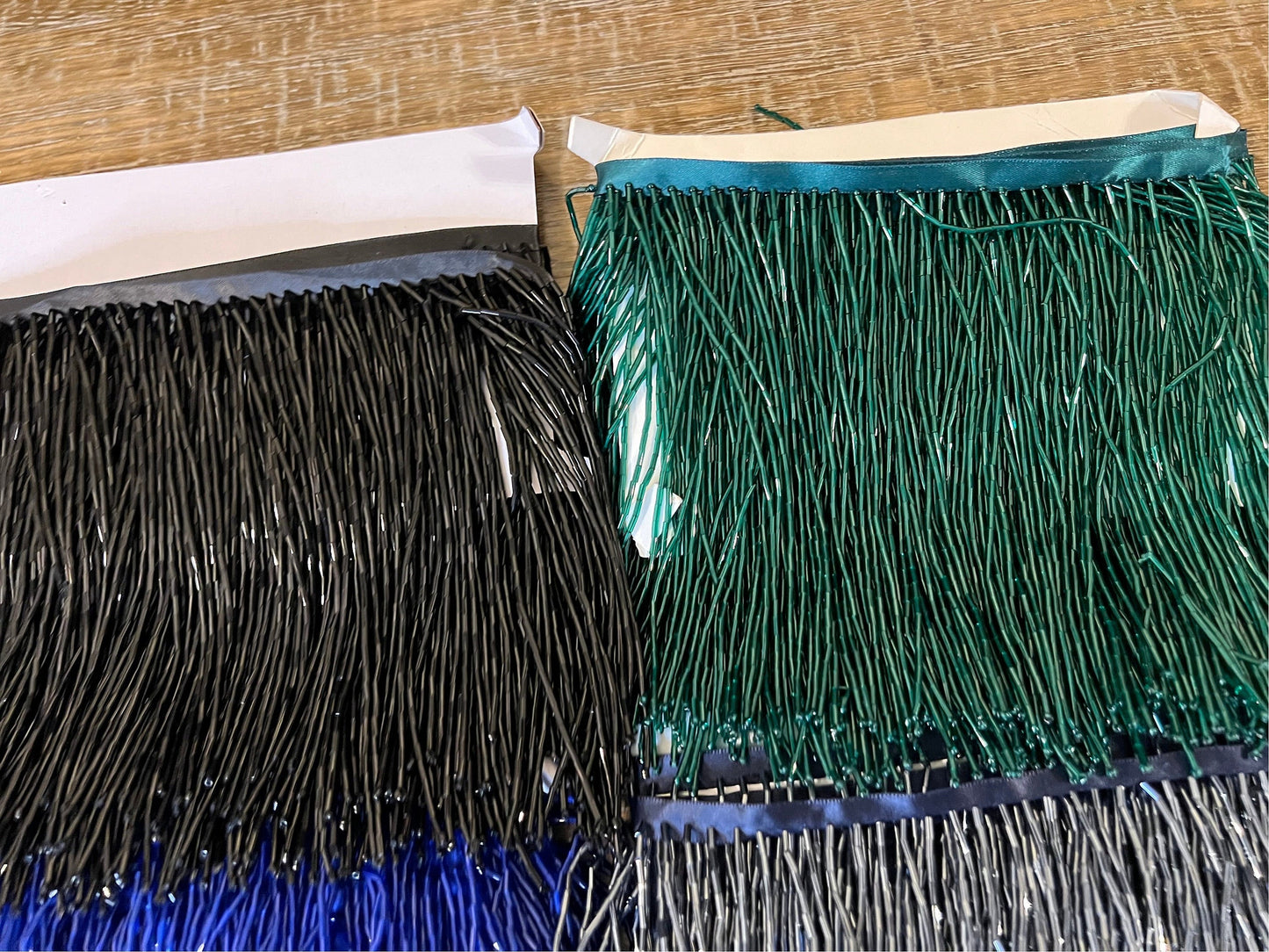 6" Glass Beaded Fringe, Sew-On Costume Trim, 10 Colour Options