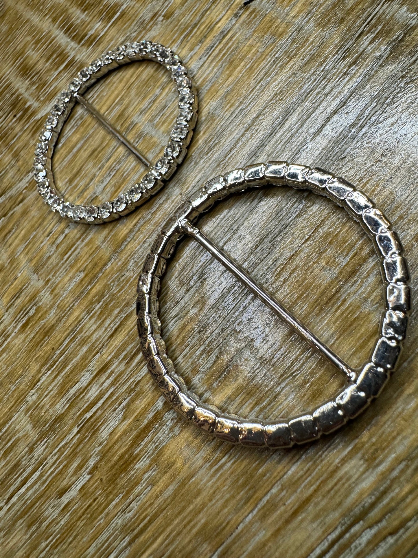 Rhinestone Buckle, Silver Diamanté Buckle, 2” Buckle, 5cm Round, Slider Buckle, Belt Buckle, Crafts, Cards, Buckle