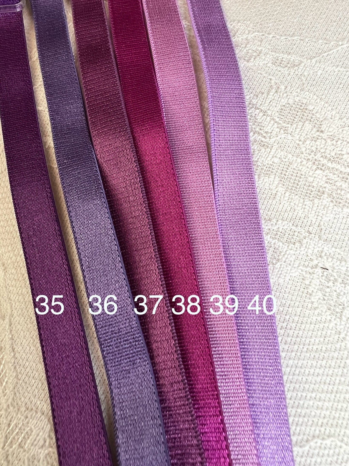 6mm, 10mm, Bra Straps, 6mm, 10mm, Bra Elastic, 82 Colours, Sewing Bra Straps, Adjustable, Sew on, Lingerie, Bra Making, Purple tones