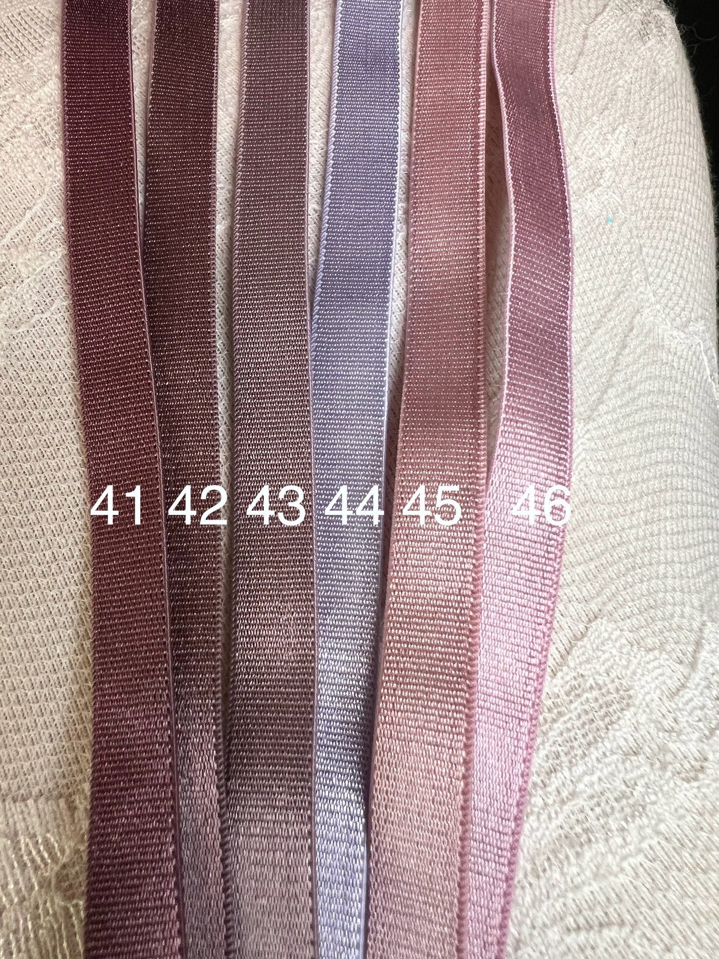 6mm, 10mm, Bra Straps, 6mm, 10mm, Bra Elastic, 82 Colours, Sewing Bra Straps, Adjustable, Sew on, Lingerie, Bra Making, Purple tones