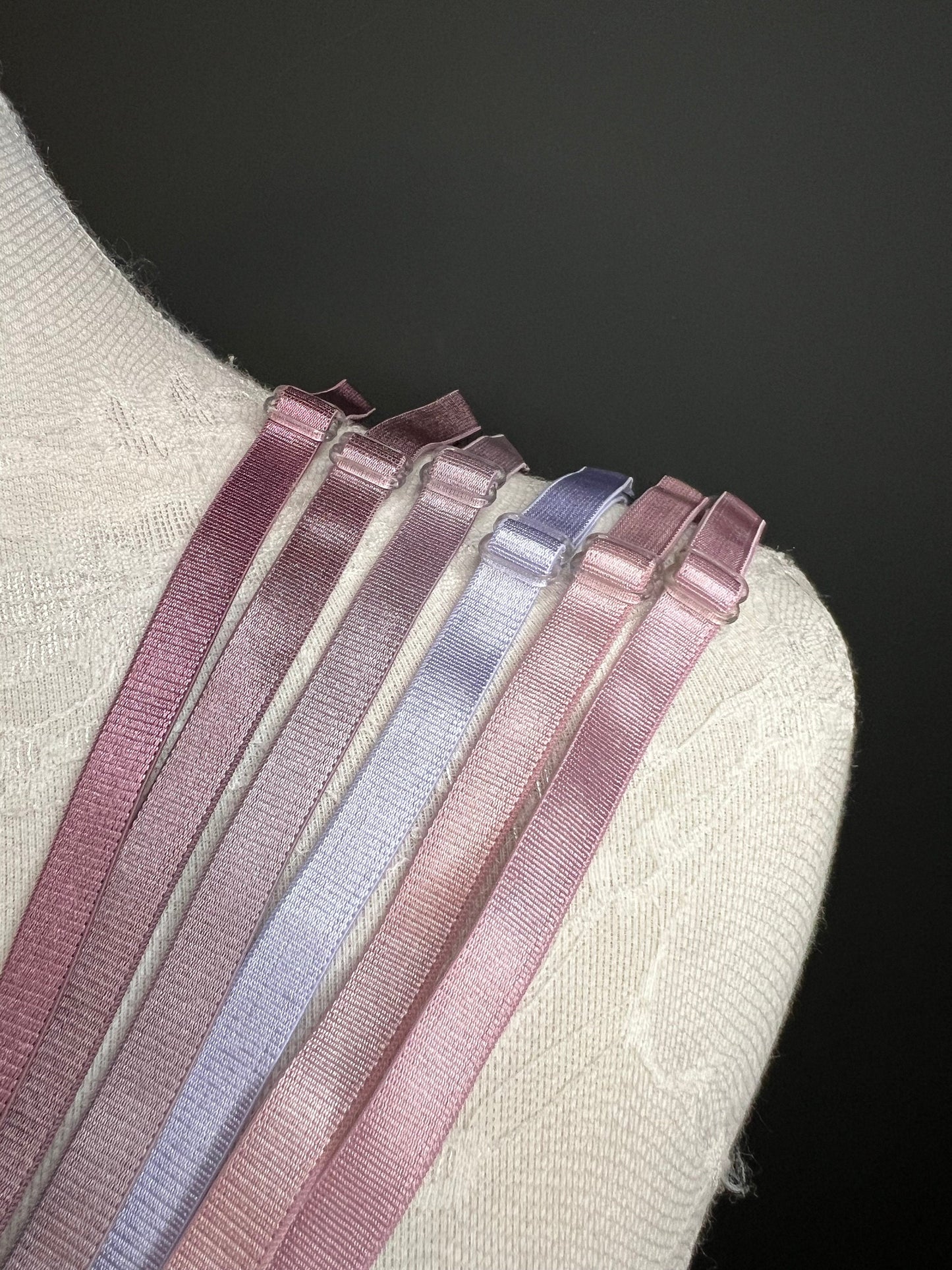 6mm, 10mm, Bra Straps, 6mm, 10mm, Bra Elastic, 82 Colours, Sewing Bra Straps, Adjustable, Sew on, Lingerie, Bra Making, Purple tones