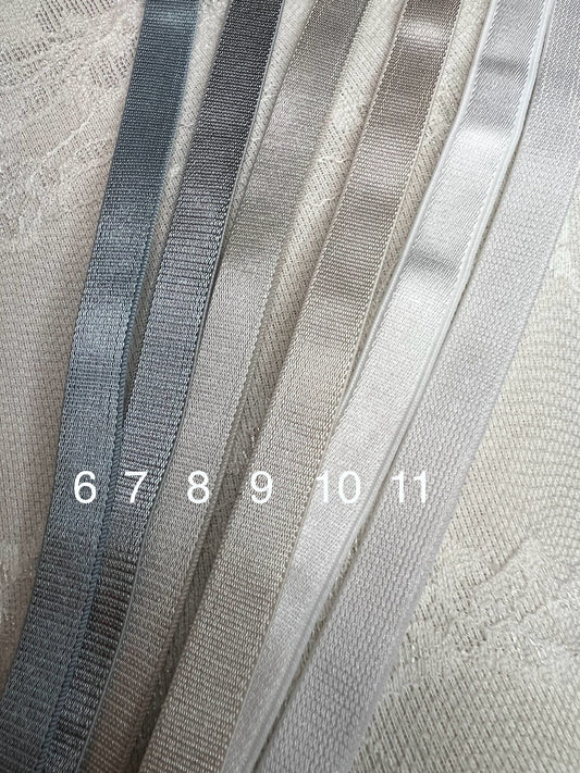 6mm, 10mm Bra Straps, 6mm, 10mm Bra Elastic, Sewing Bra Straps, 82 Colours, Adjustable,Sew on, Lingerie,Bra Making,Black, Grey, Ivory, White