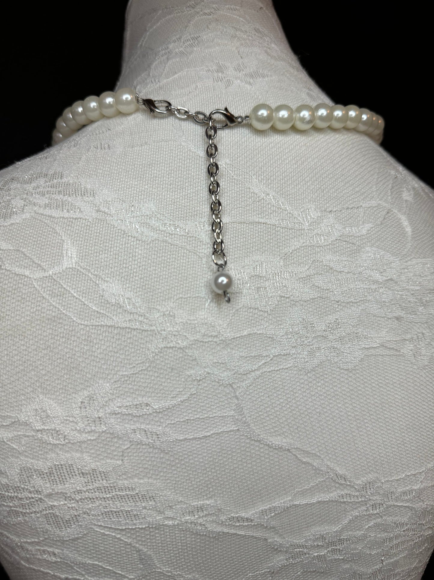 Pearl Bead Necklace, Fashionable Elegant Necklace, Cream Pearl Necklace