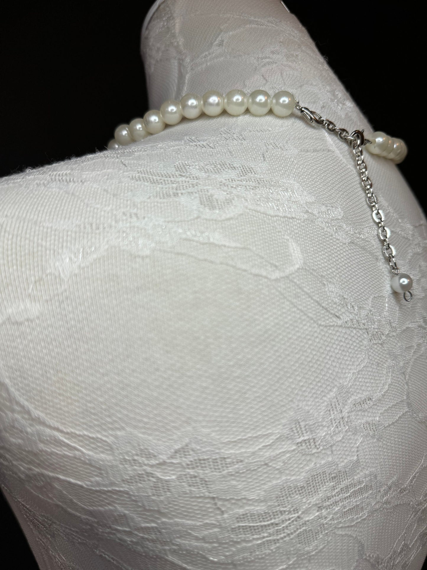 Pearl Bead Necklace, Fashionable Elegant Necklace, Cream Pearl Necklace