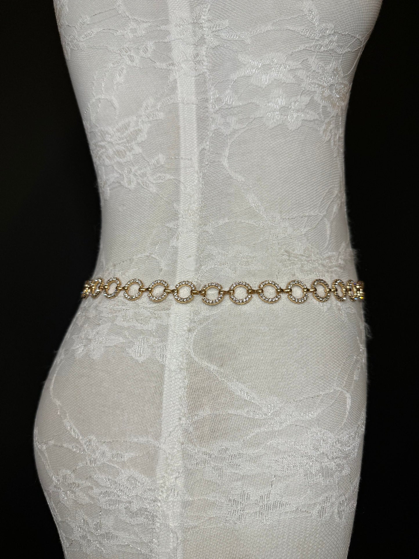 X-long Belt, Rhinestone Ring Belt, Fashion Belt, Silver, Gold Belts, Silver or Gold, Waist sizes 18”-60”, Handmade, Swimwear, Dresses, Gift