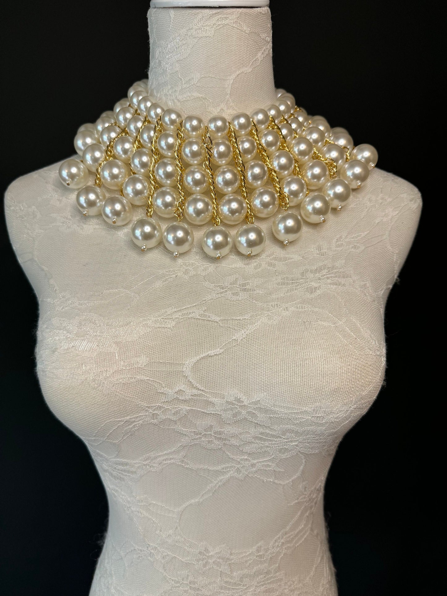 Pearl shoulder chain body jewellery, bridal, ivory, pearls, wedding, Stunning Pearl shoulder chain body pearls, gold beads, UK Sizes 6-12