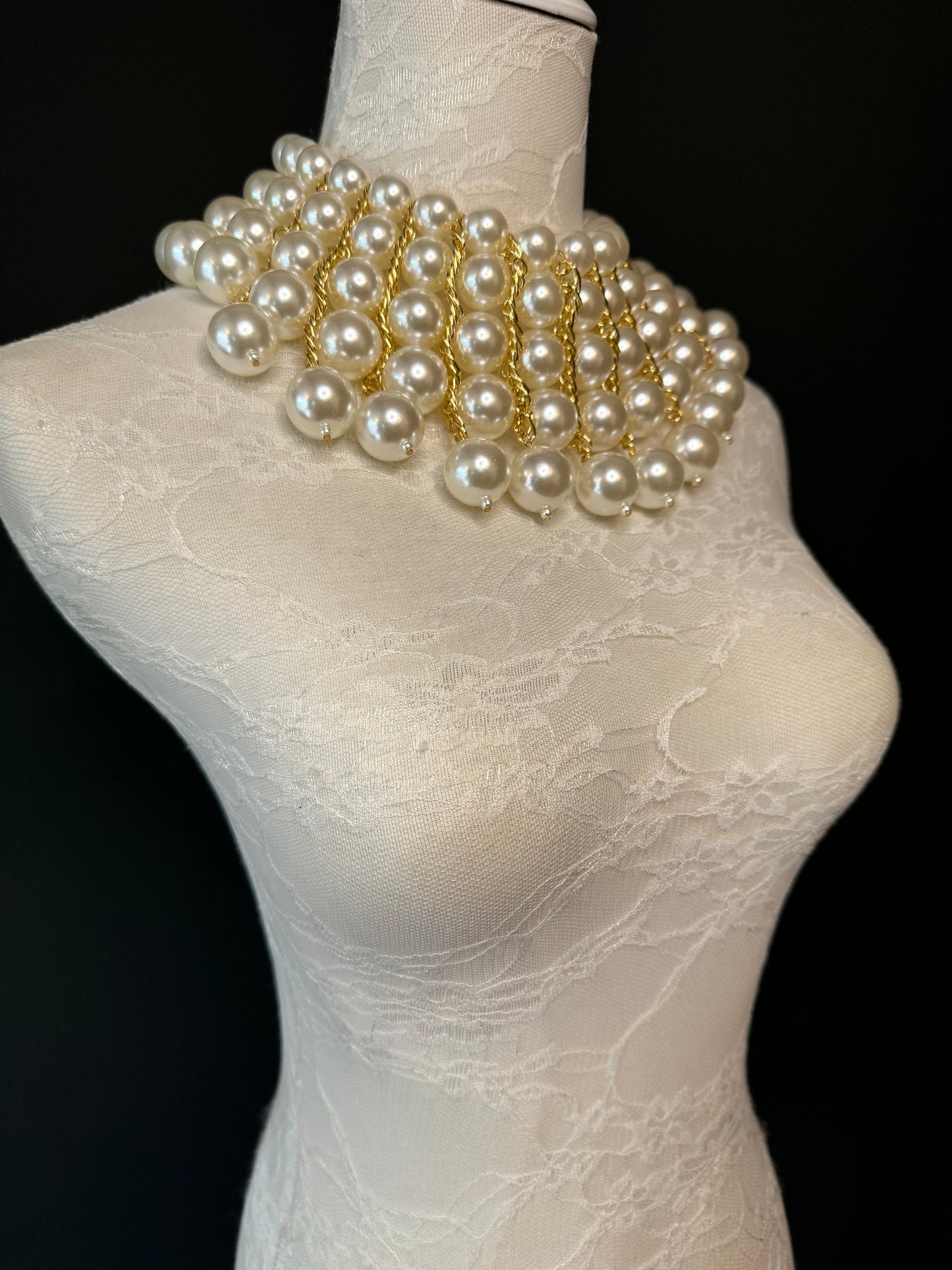 Pearl shoulder chain body jewellery, bridal, ivory, pearls, wedding, Stunning Pearl shoulder chain body pearls, gold beads, UK Sizes 6-12