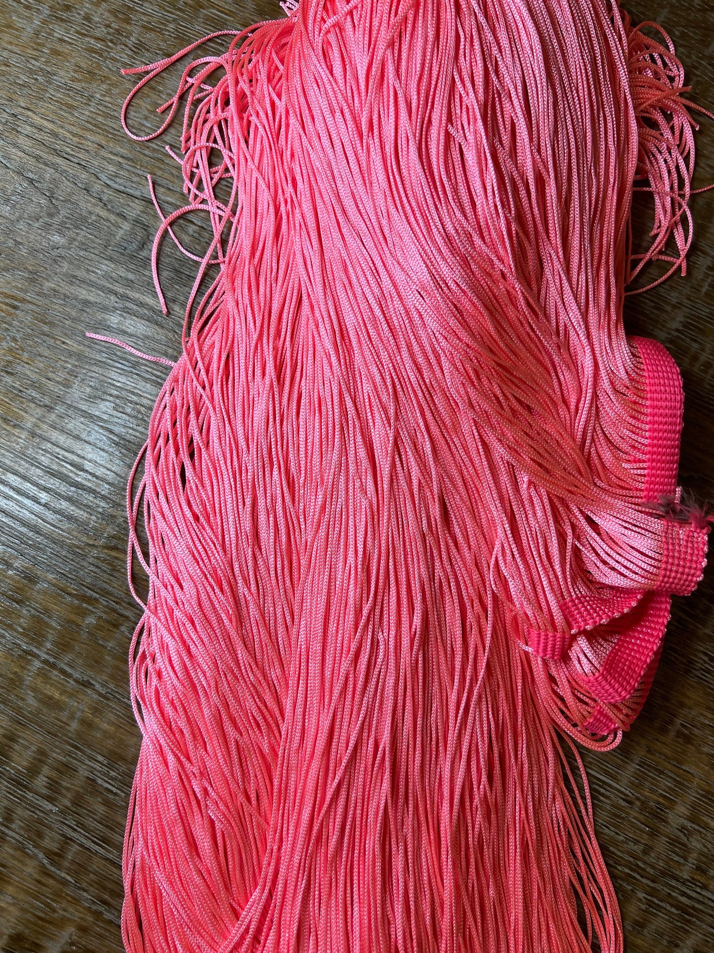 40" 100cm Wide Dense Fringe Trim, Fluorescent Coral, 27 Colour Options