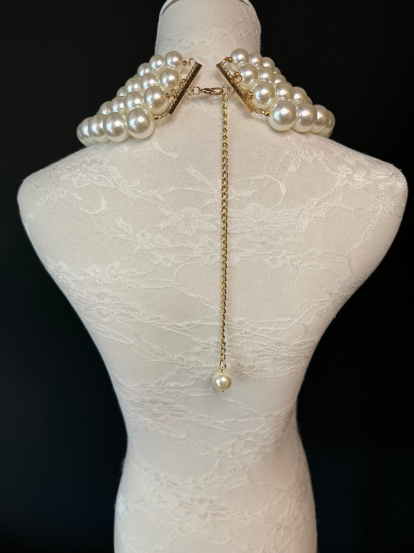 Pearl shoulder chain body jewellery, bridal, ivory, pearls, wedding, Stunning Pearl shoulder chain body pearls, gold beads, UK Sizes 6-12