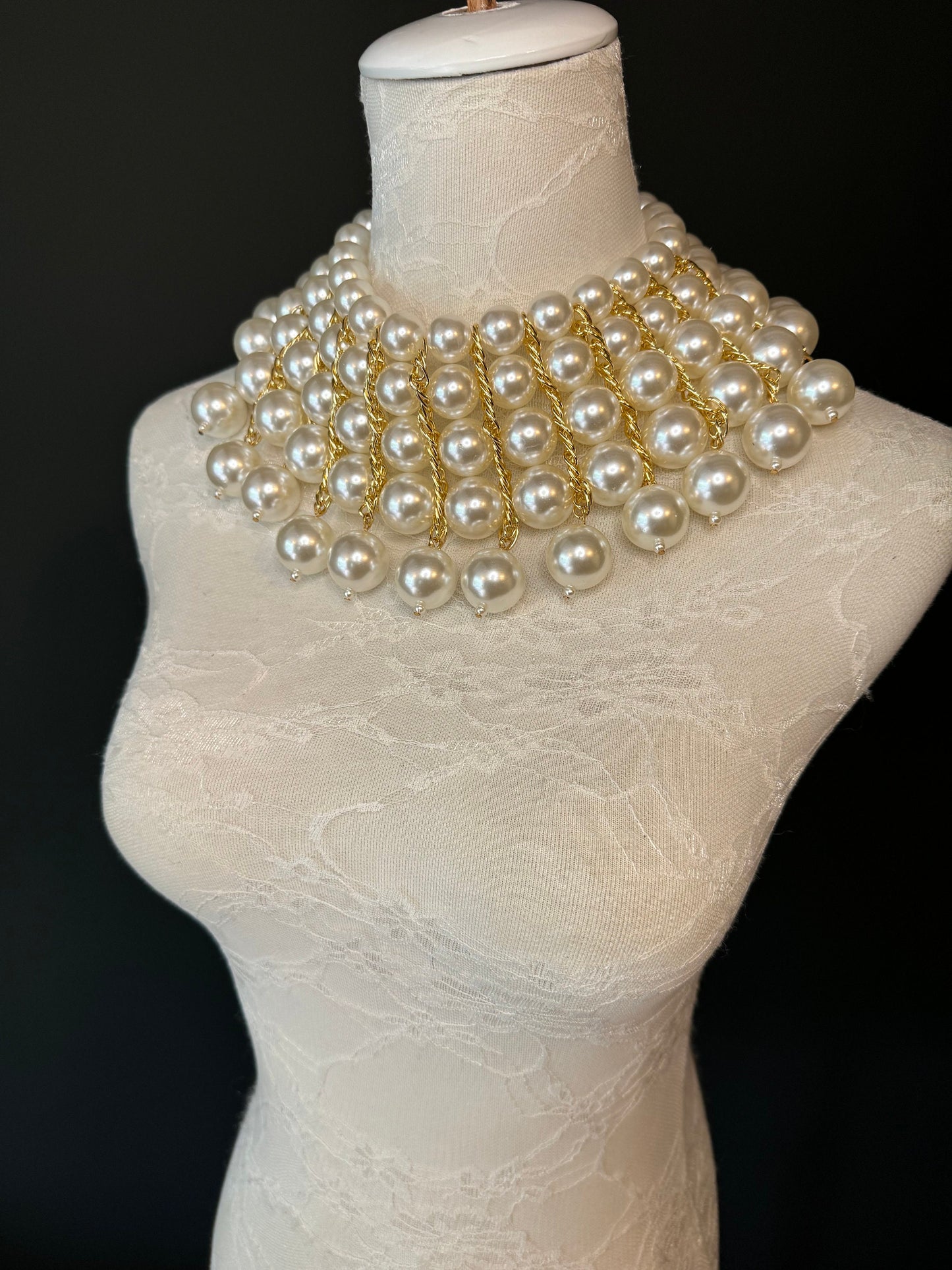 Pearl shoulder chain body jewellery, bridal, ivory, pearls, wedding, Stunning Pearl shoulder chain body pearls, gold beads, UK Sizes 6-12