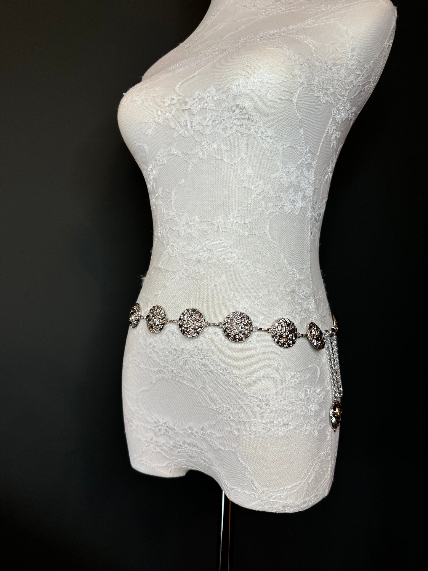 X-long Ring Belt, Metal Ring Belt, Teen Sizes, Size 18”-60”, Fan Design, Fan Collection, Gold, Silver Metal belt, Fashion Accessory