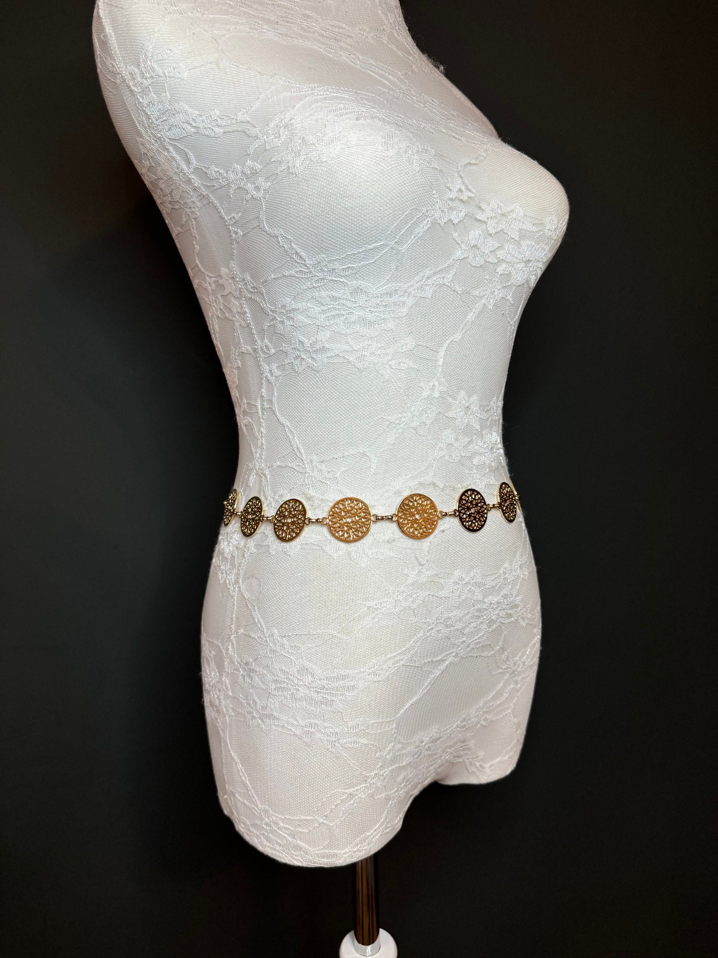X-long Ring Belt, Metal Ring Belt, Teen Sizes, Size 18”-60”, Fan Design, Fan Collection, Gold, Silver Metal belt, Fashion Accessory