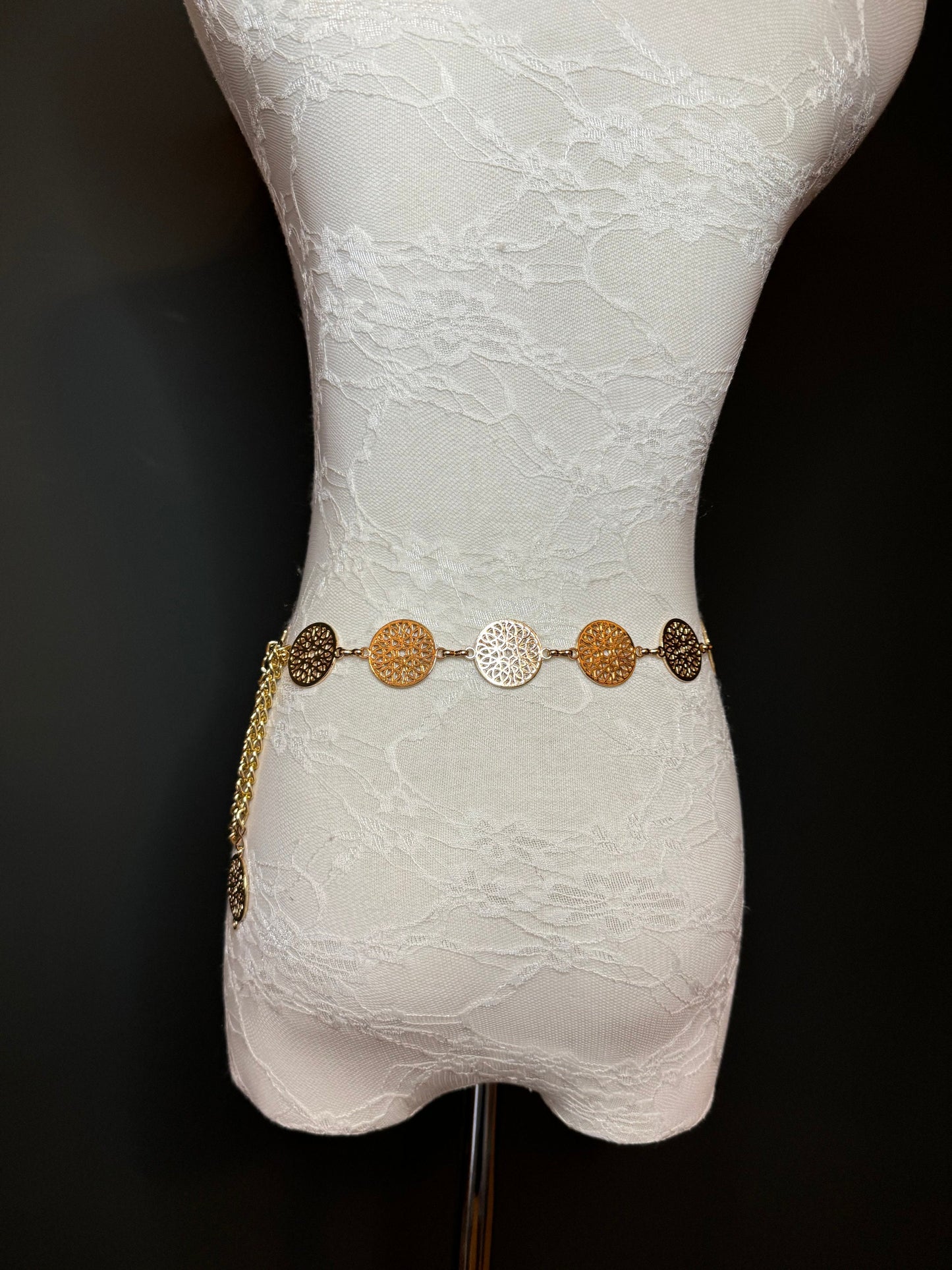 X-long Ring Belt, Metal Ring Belt, Teen Sizes, Size 18”-60”, Fan Design, Fan Collection, Gold, Silver Metal belt, Fashion Accessory