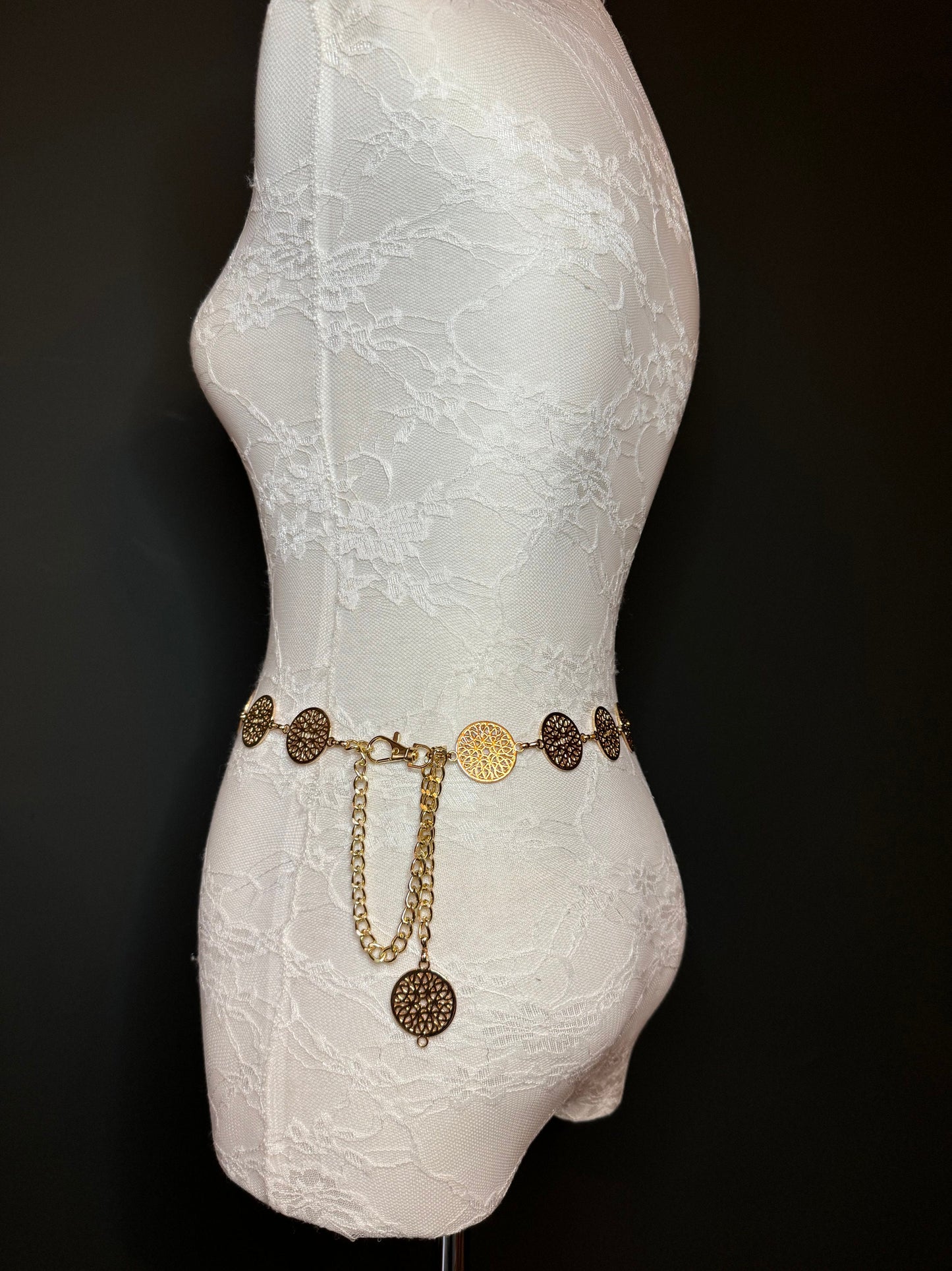 X-long Ring Belt, Metal Ring Belt, Teen Sizes, Size 18”-60”, Fan Design, Fan Collection, Gold, Silver Metal belt, Fashion Accessory