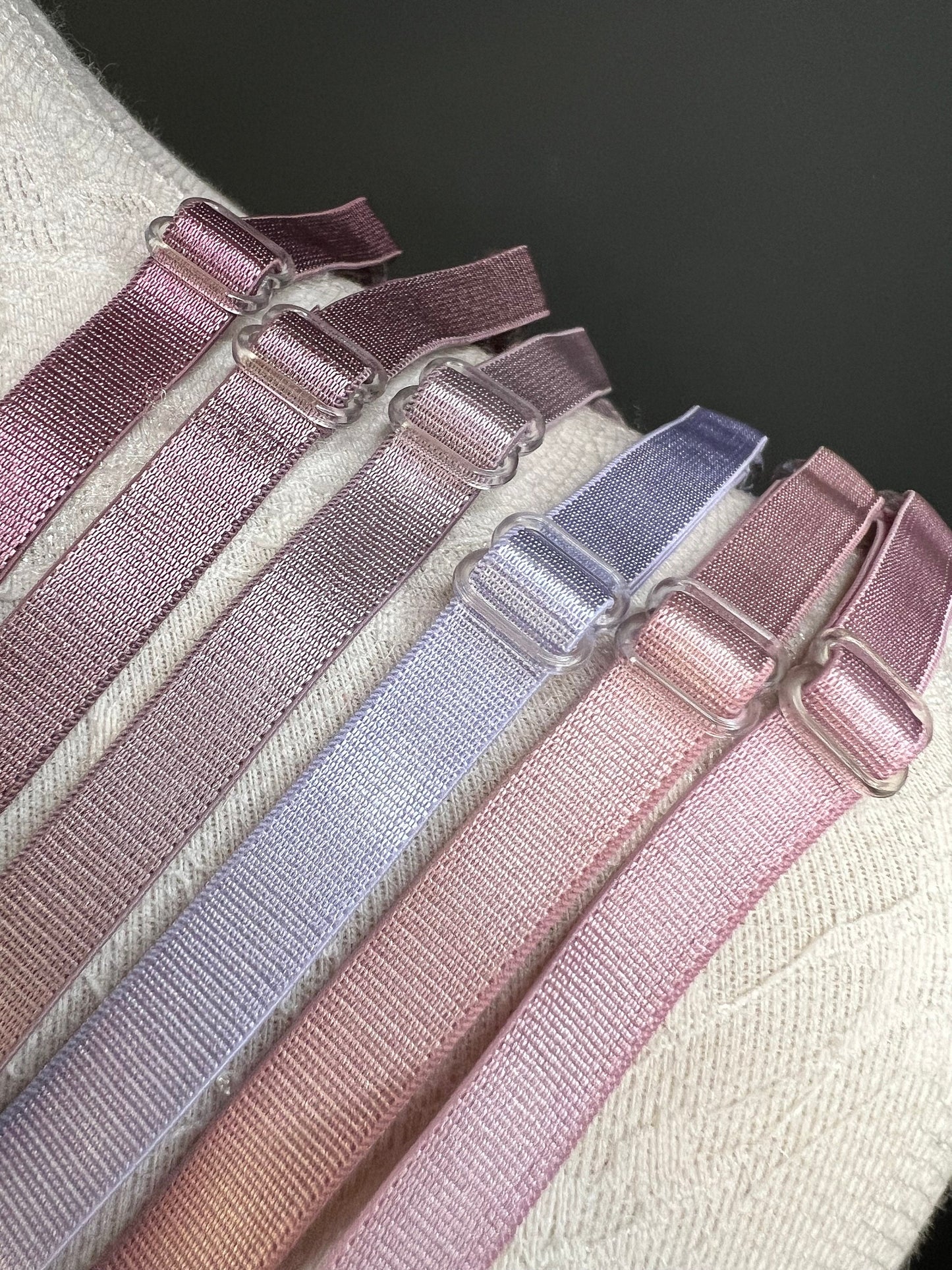 Sewing Bra Straps and Bra Elastic, 6mm, 10mm Sewing Bra Straps, 82 Colours, Purple Tones
