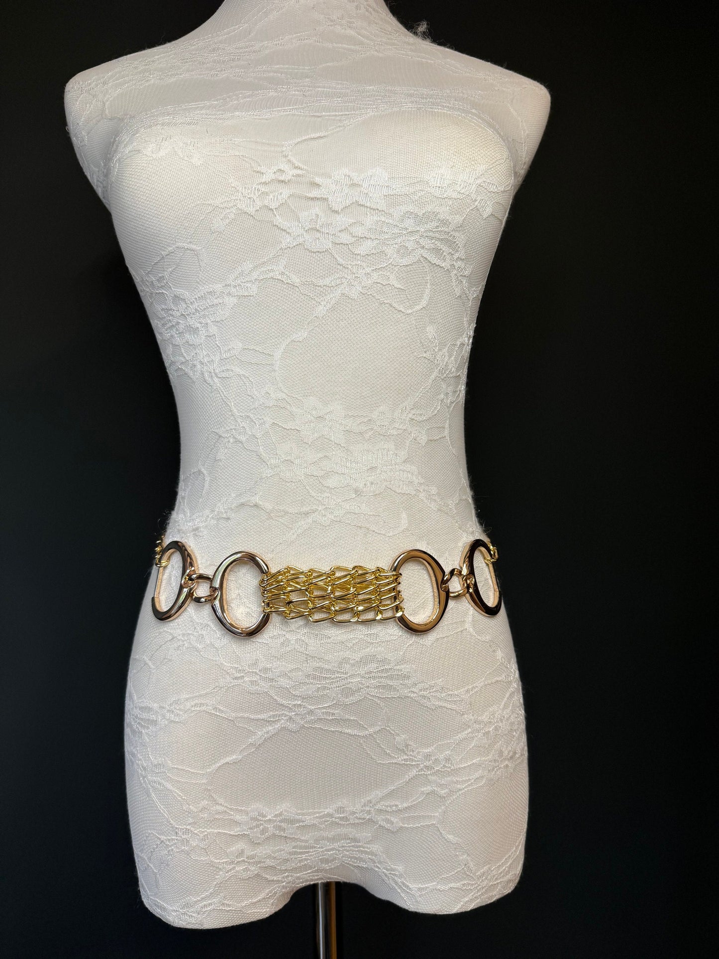 X-Long Gold Metal Buckle Chain Belt, High Quality, Swimwear, Dresses, Limited Edition, FAN Design, Dress Belt, Gift, Custom Sizes, Fashion