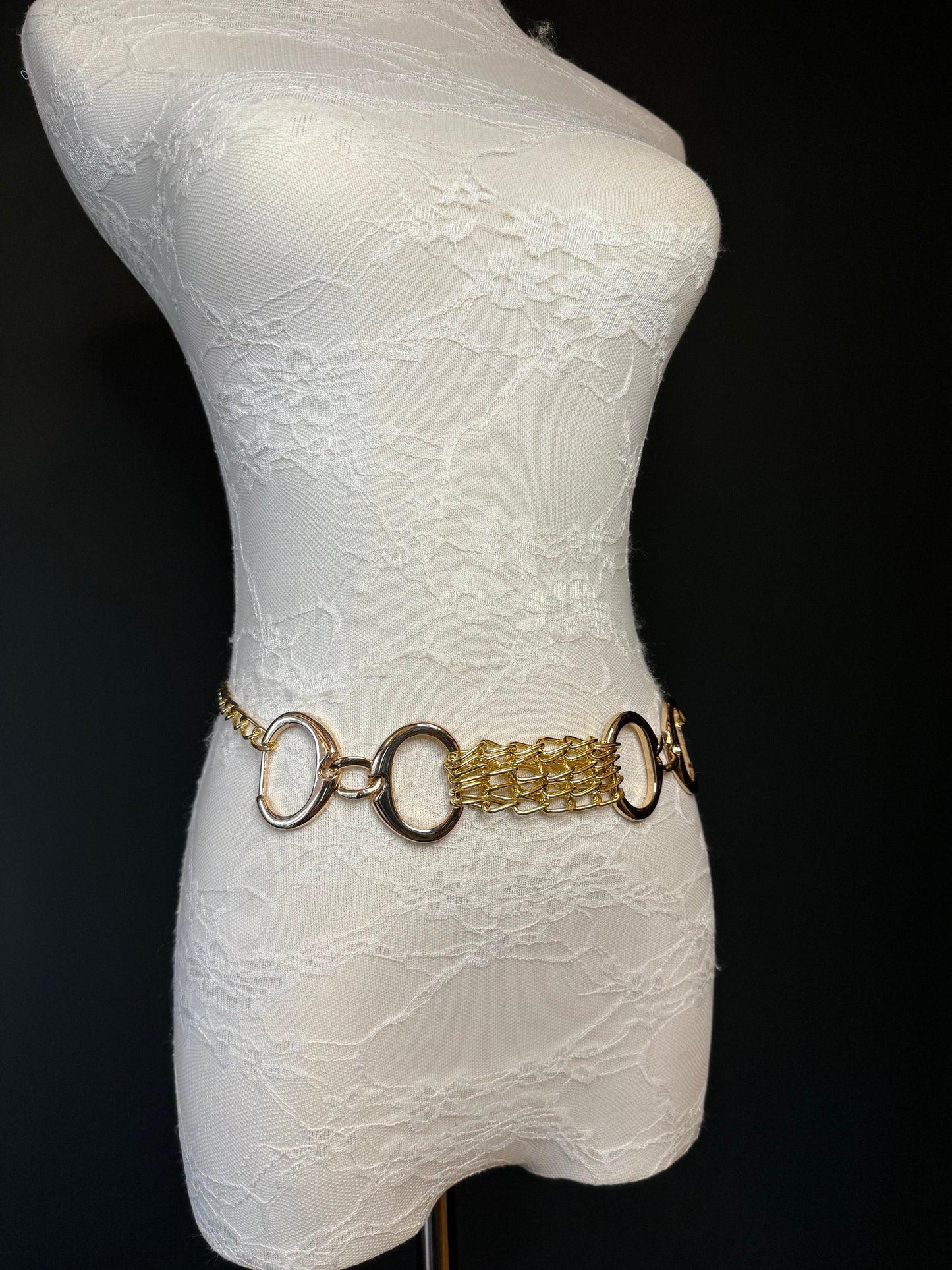 X-Long Gold Metal Buckle Chain Belt, High Quality, Swimwear, Dresses, Limited Edition, FAN Design, Dress Belt, Gift, Custom Sizes, Fashion