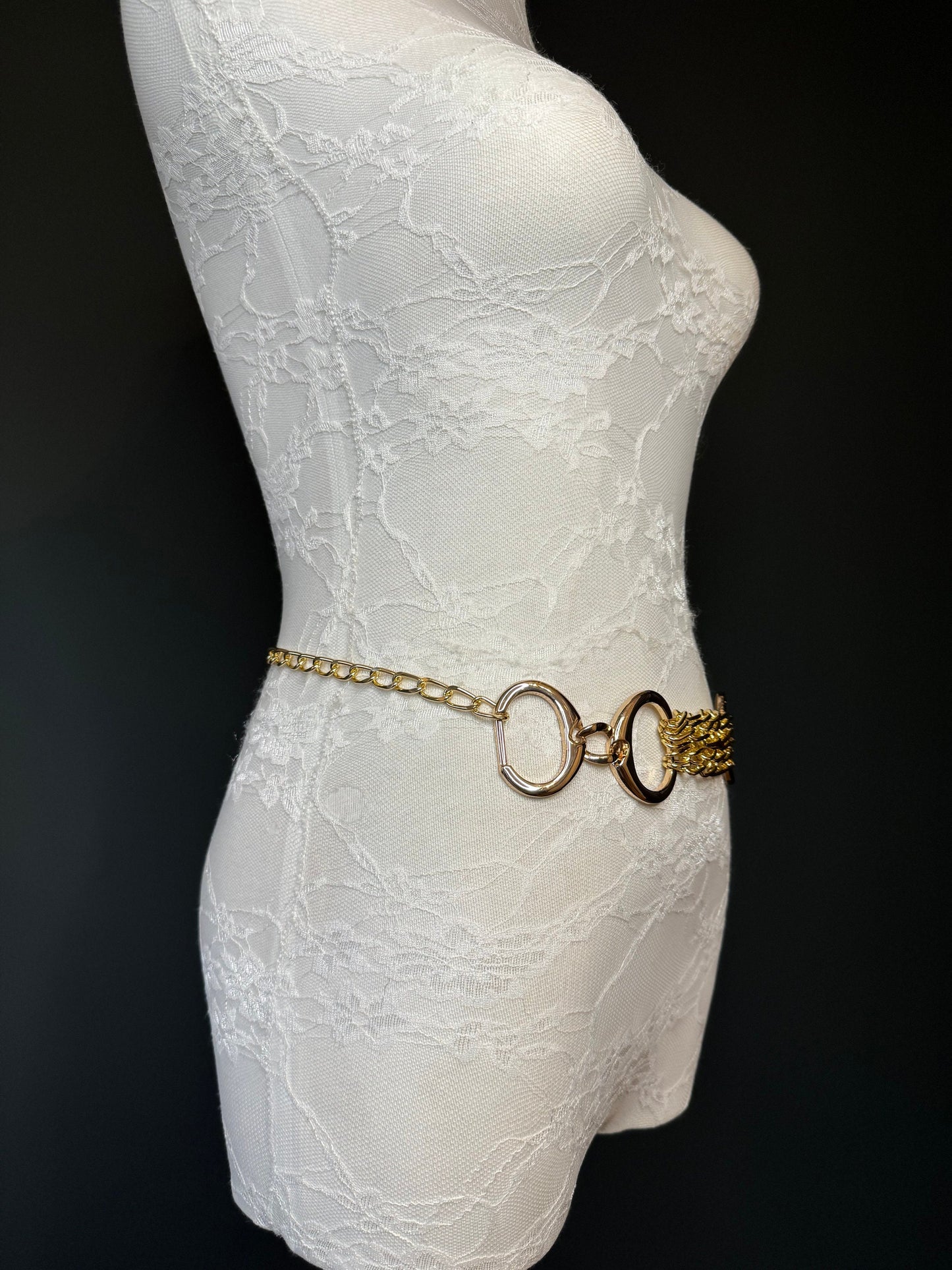X-Long Gold Metal Buckle Chain Belt, High Quality, Swimwear, Dresses, Limited Edition, FAN Design, Dress Belt, Gift, Custom Sizes, Fashion