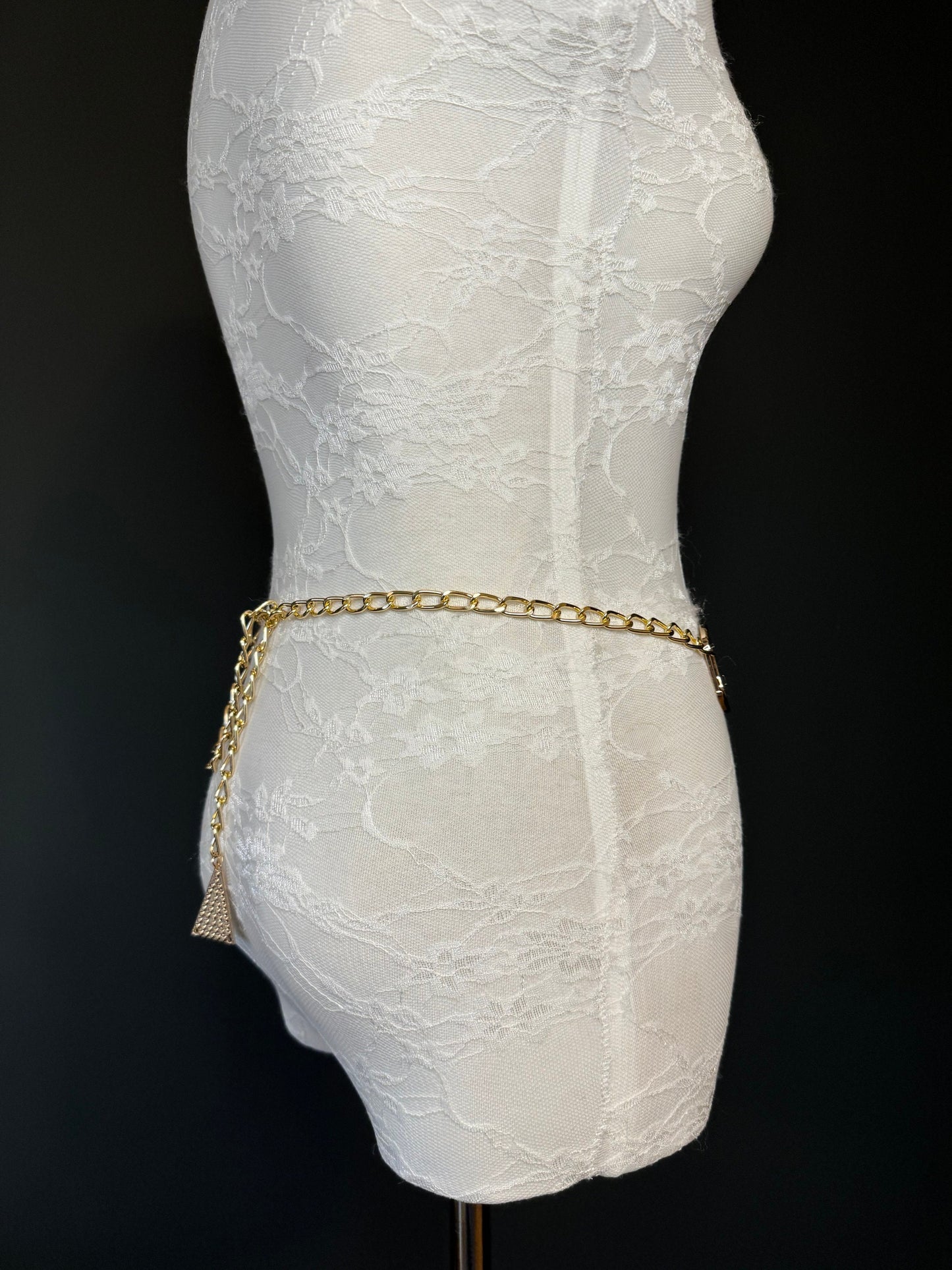 X-Long Gold Metal Buckle Chain Belt, High Quality, Swimwear, Dresses, Limited Edition, FAN Design, Dress Belt, Gift, Custom Sizes, Fashion