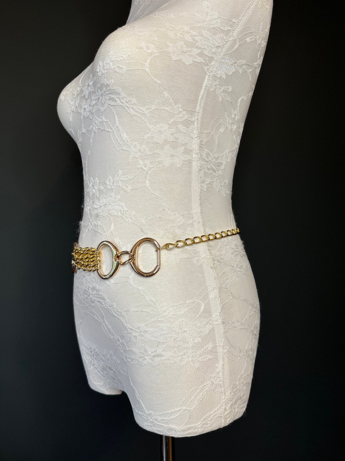 X-Long Gold Metal Buckle Chain Belt, High Quality, Swimwear, Dresses, Limited Edition, FAN Design, Dress Belt, Gift, Custom Sizes, Fashion