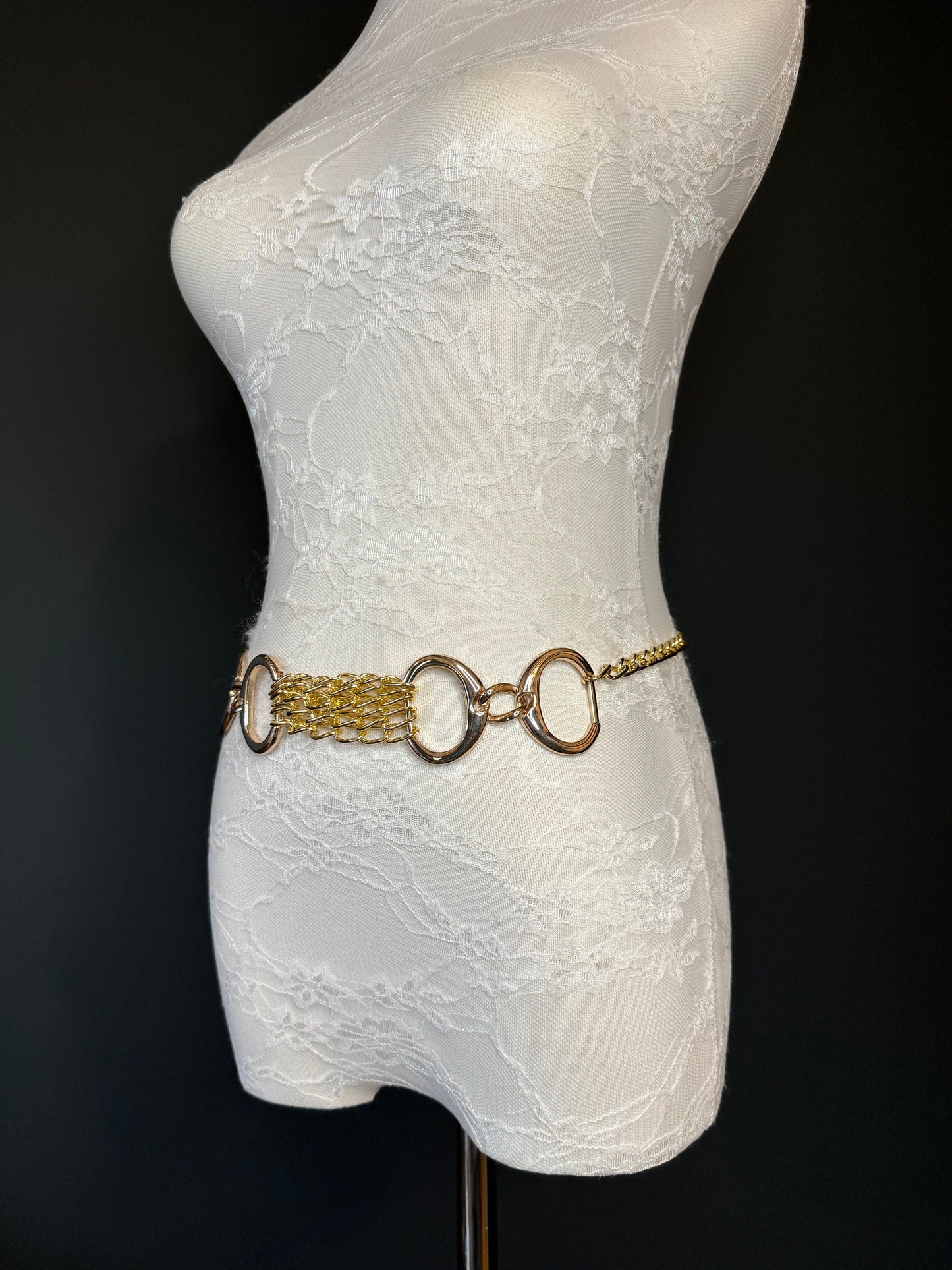 X-Long Gold Metal Buckle Chain Belt, High Quality, Swimwear, Dresses, Limited Edition, FAN Design, Dress Belt, Gift, Custom Sizes, Fashion