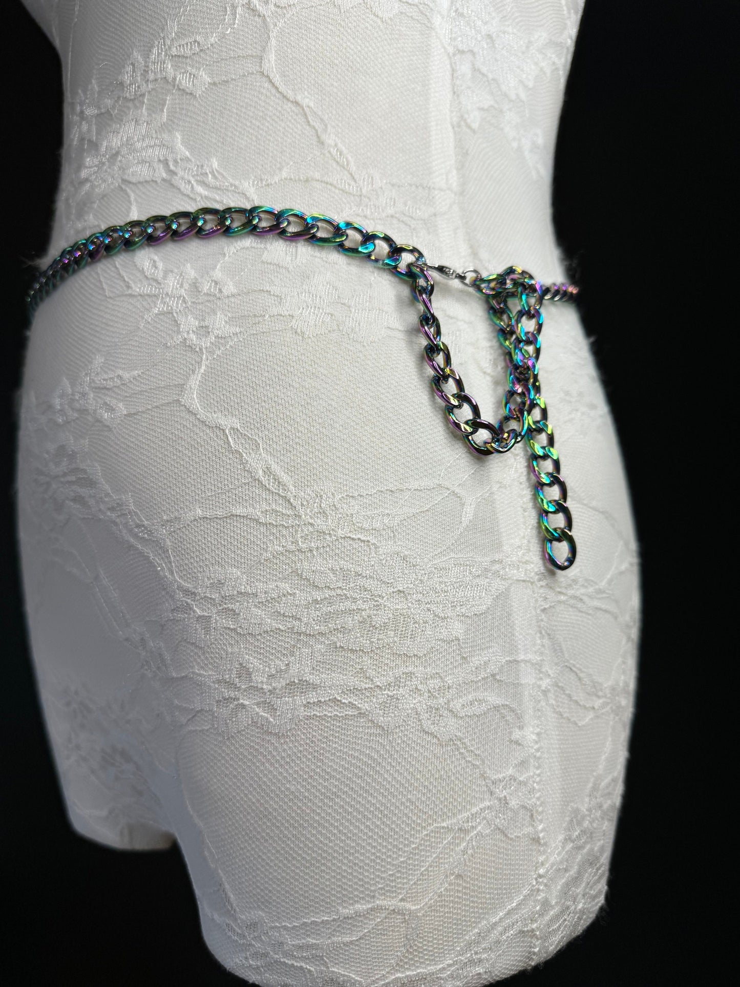 X-long Multi Colour Chain Belt, Metal Chain Belt, Teen Sizes, Sizes 18”-60”, Fan Design, Fan Collection, Festival, Gift, Fashion Accessory
